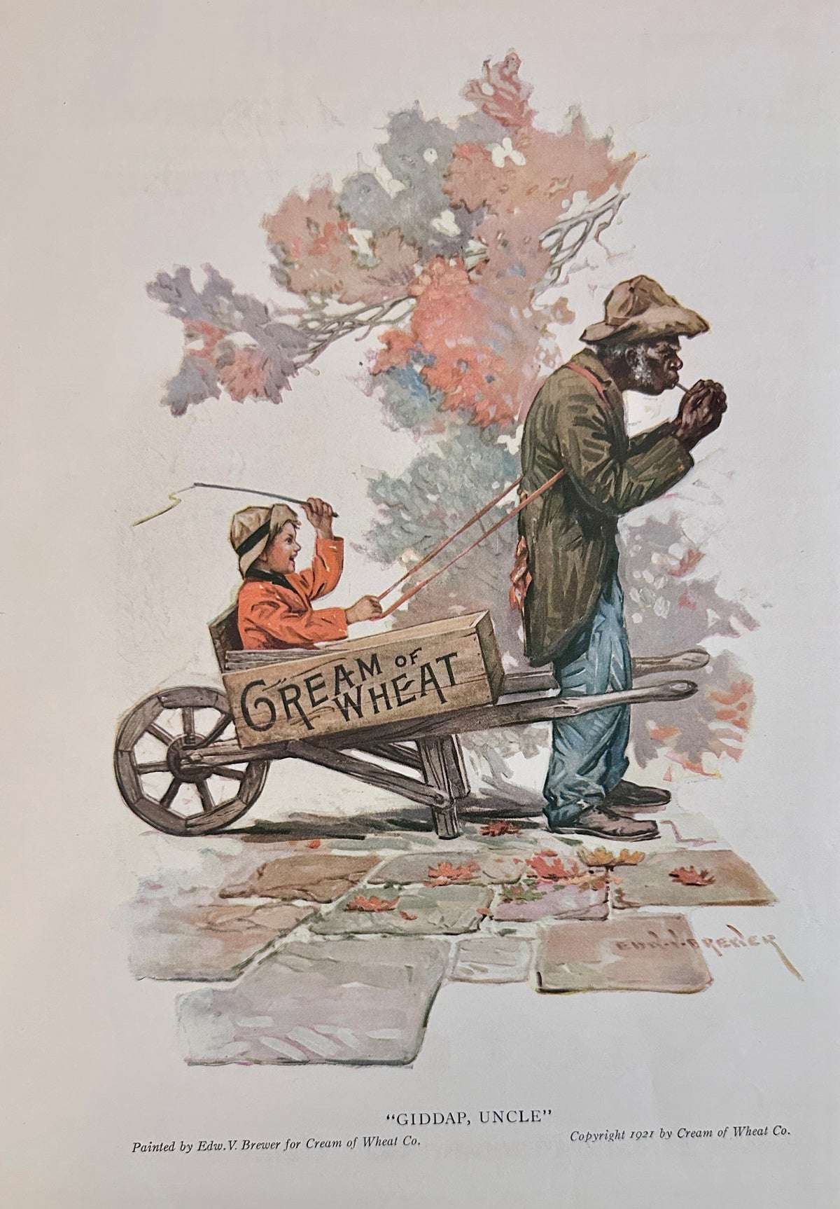 1921 Cream of Wheat Ad by Edward Brewer Signed And Dated Ad #2226