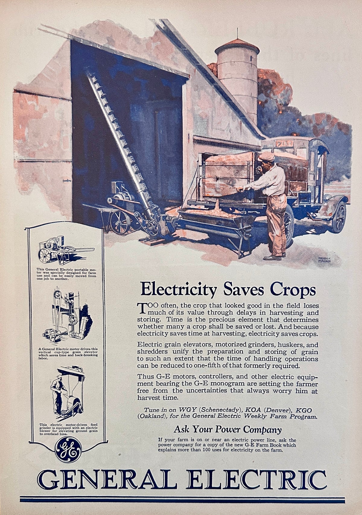 1928 General Electric- Electricity Saves Crops - AD #2240
