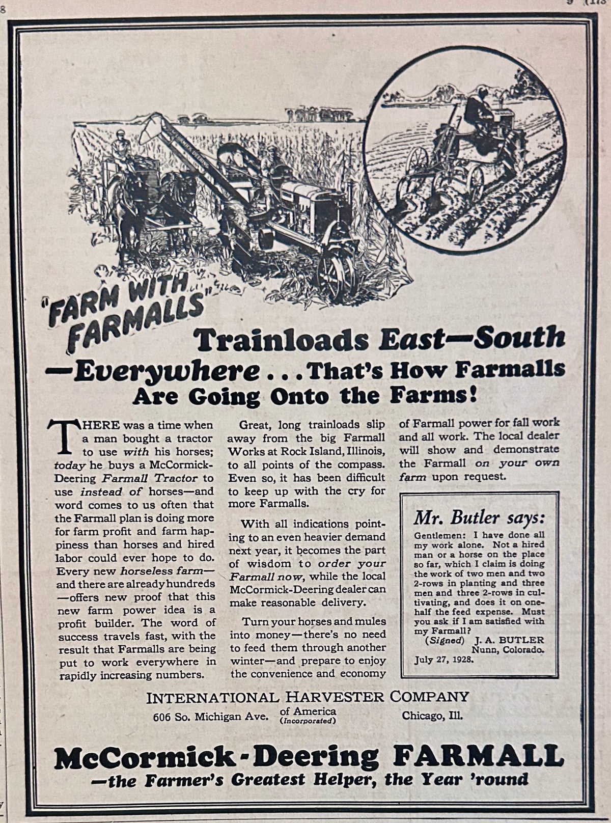 1928 Farm with Farmalls - McCormick-Deering International Ad #2242