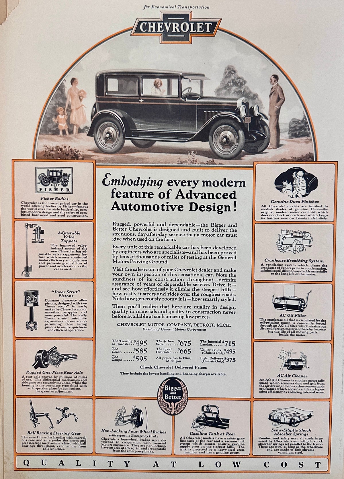 1928 Dual Sided Print Ad - General Electric & Chevrolet Ad #2239