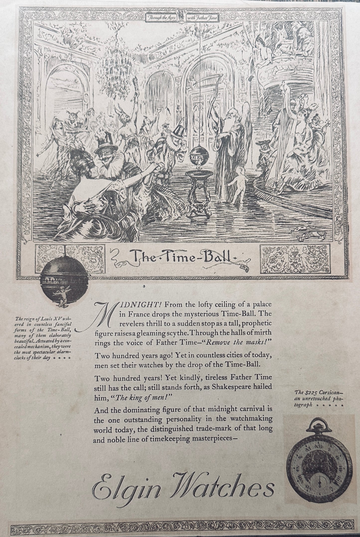 1921 - Elgin Pocket Watch - The Time Ball & Stacey Swivel Load Binders (Farming) Ad