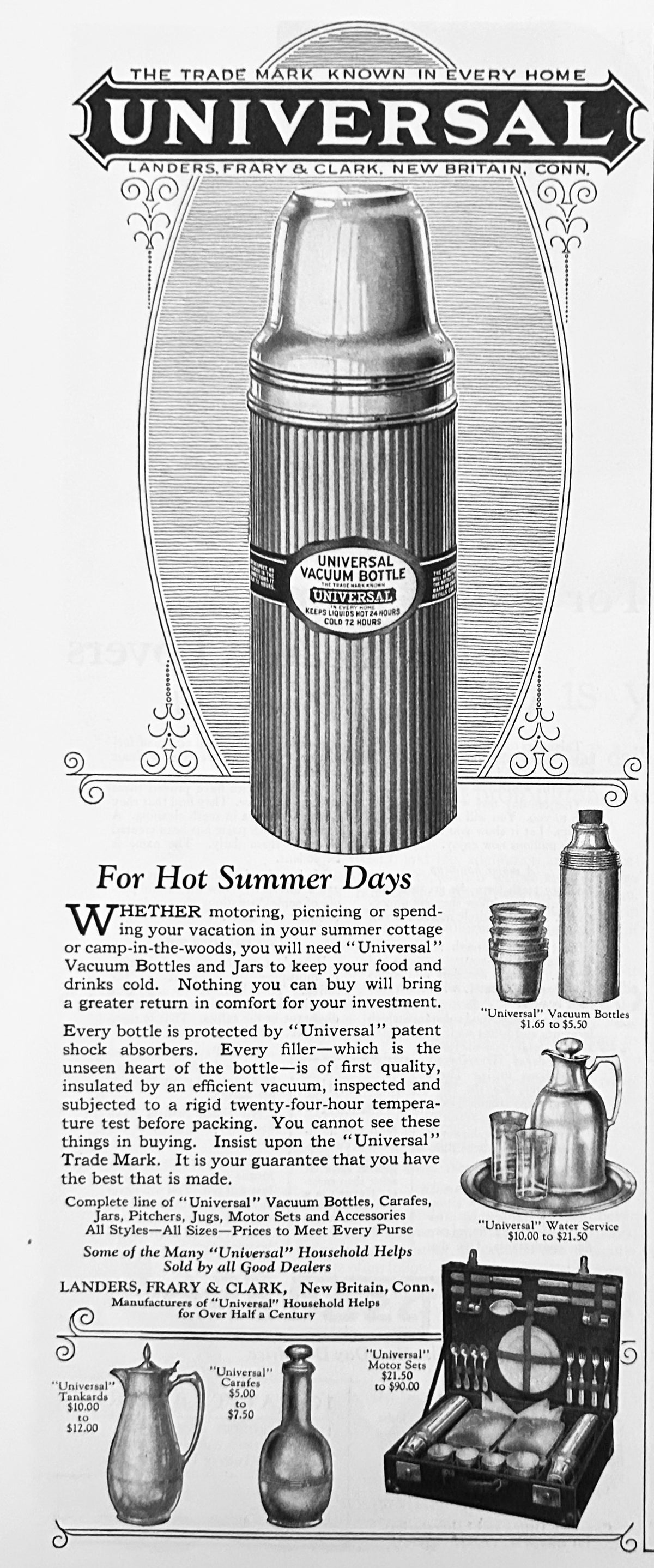 1924 Universal Vacuum Bottle And Other Household Helps Ad # 2254