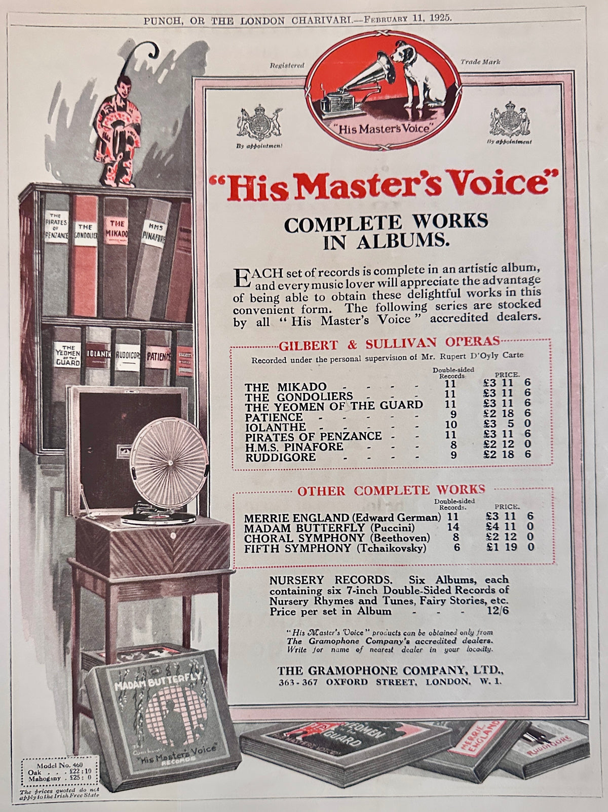 1925 British Ad - The Gramophone Co LTD - Model No. 460 Ad #N1486