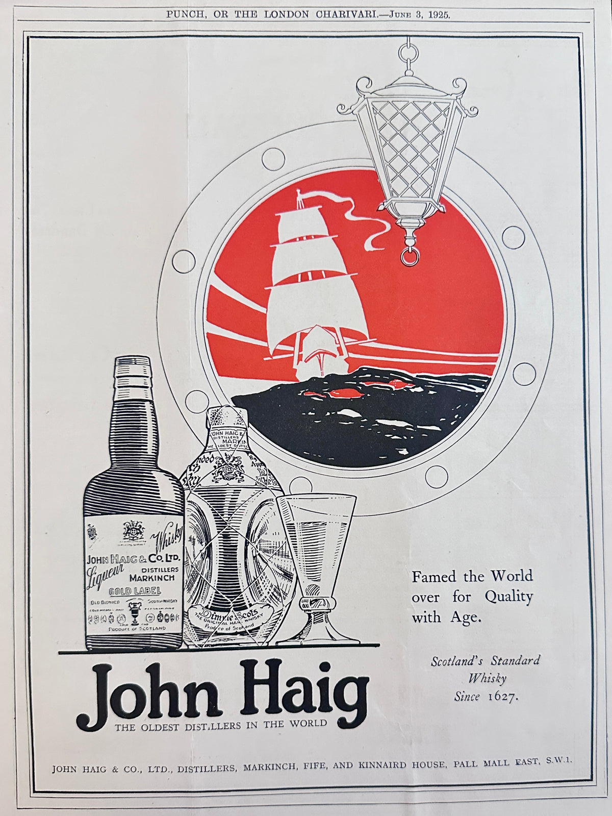 1925 John Haig - Oldest Distiller in the World! British Ad #N1540