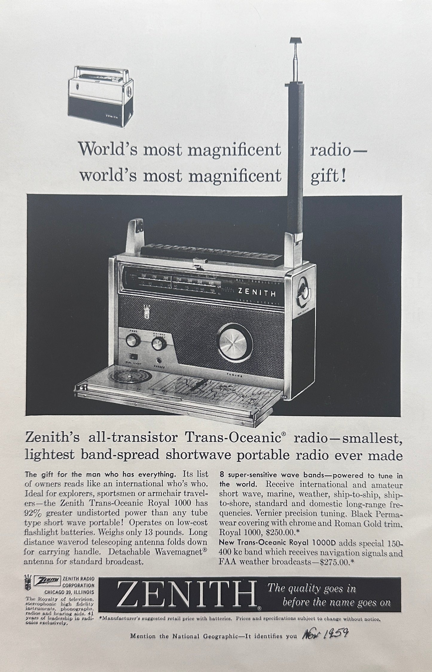 1960 Ford Falcon + Zenith Trans Oceanic Radio Magazine Advertisements A135