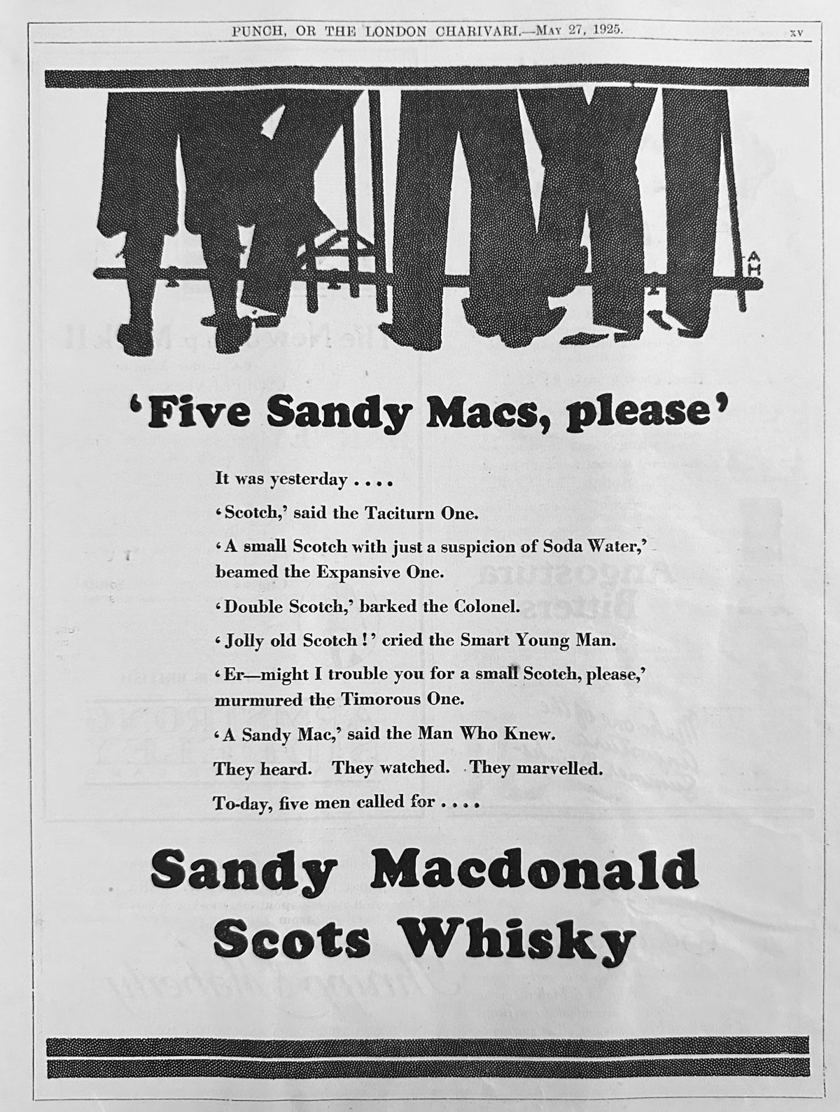 1925 Sandy Macdonald Scots Whisky - British Ad ##N1537