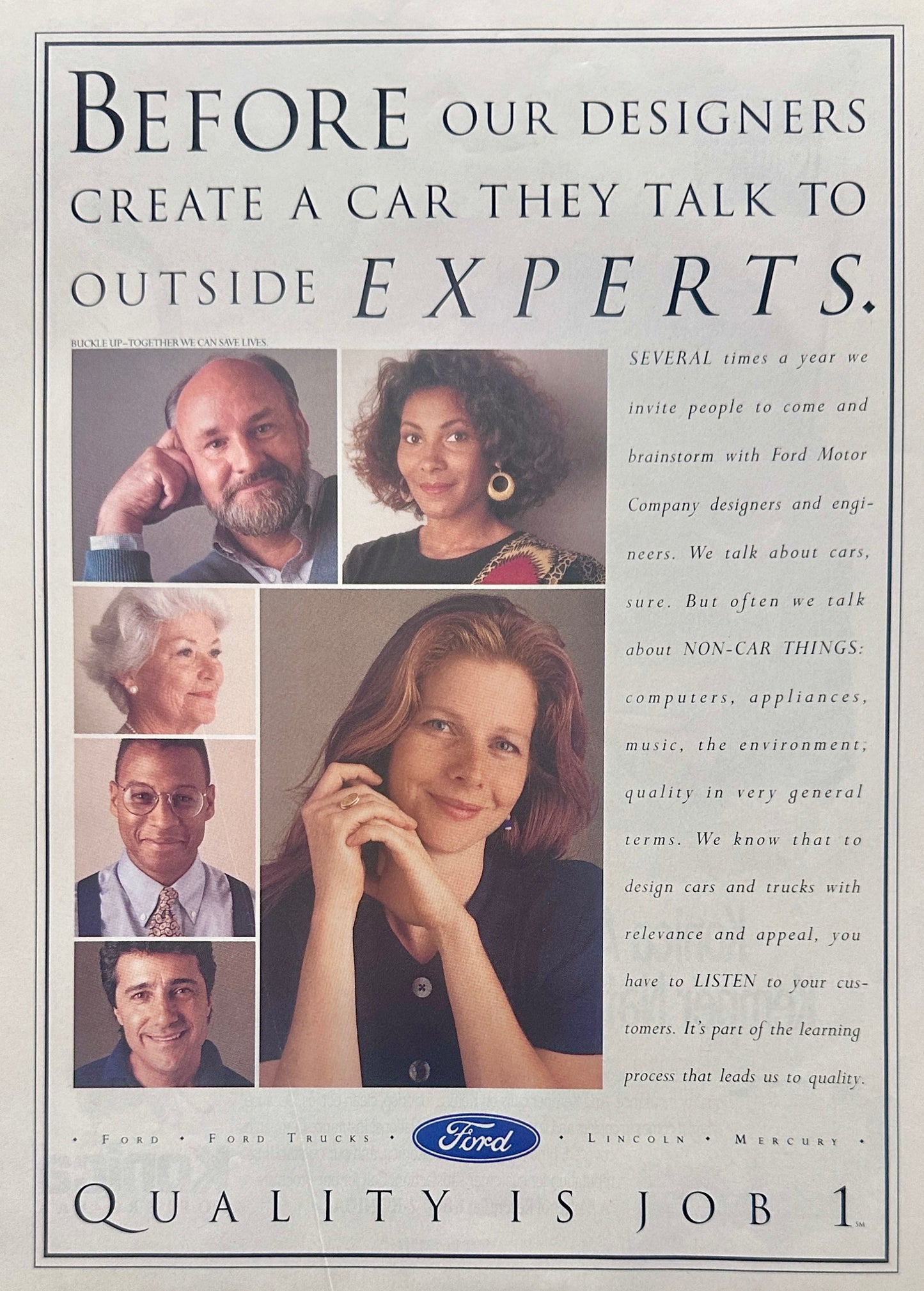 1994 Ford Quality Is Job 1 Talk to Experts First - Magazine Ad