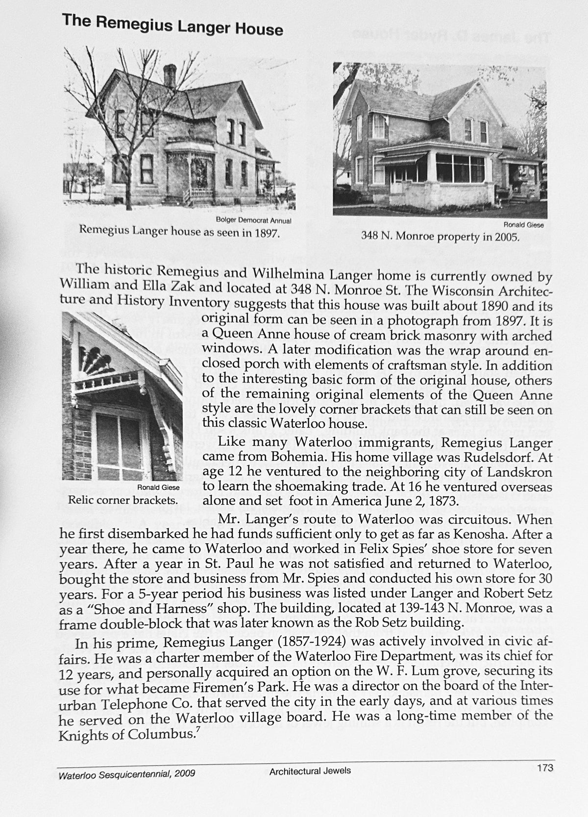 1859-2009 Sesquicentennial History of Waterloo, Wisconsin Publication