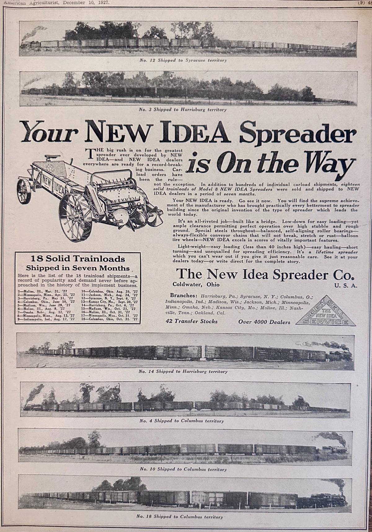 1927 Your New Idea Spreader Is On the Way - Ad #2298