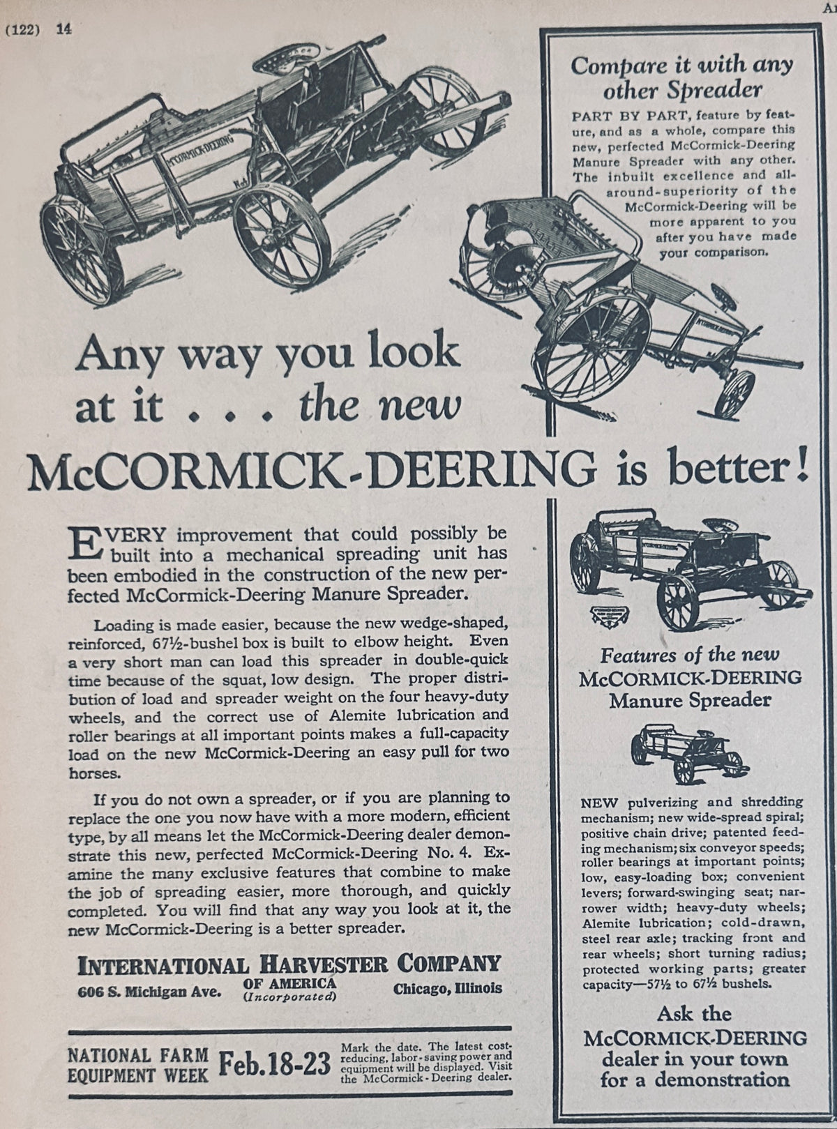 1929 McCormick-Deering Spreader is Better Ad #2354