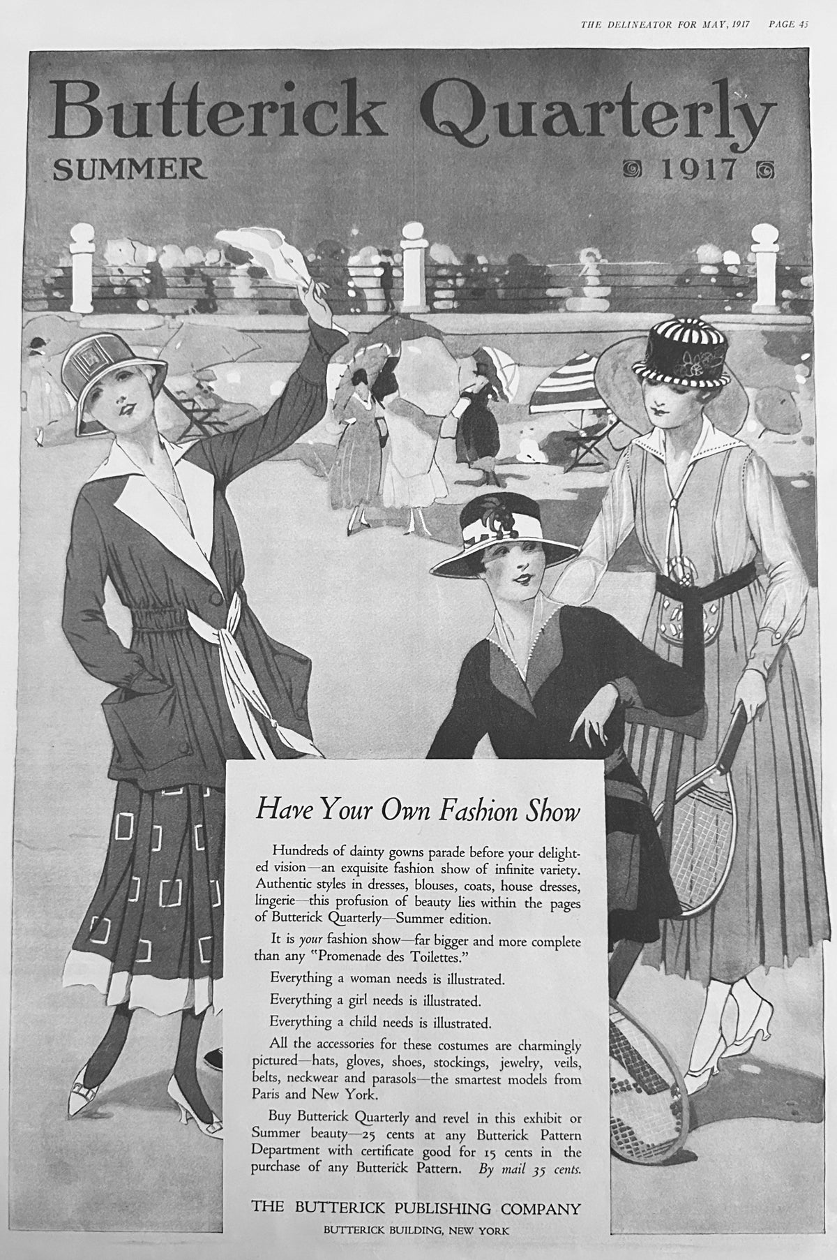 1917 Butterick Quarterly Summer - Have Your Own Fashion Show Ad #2390