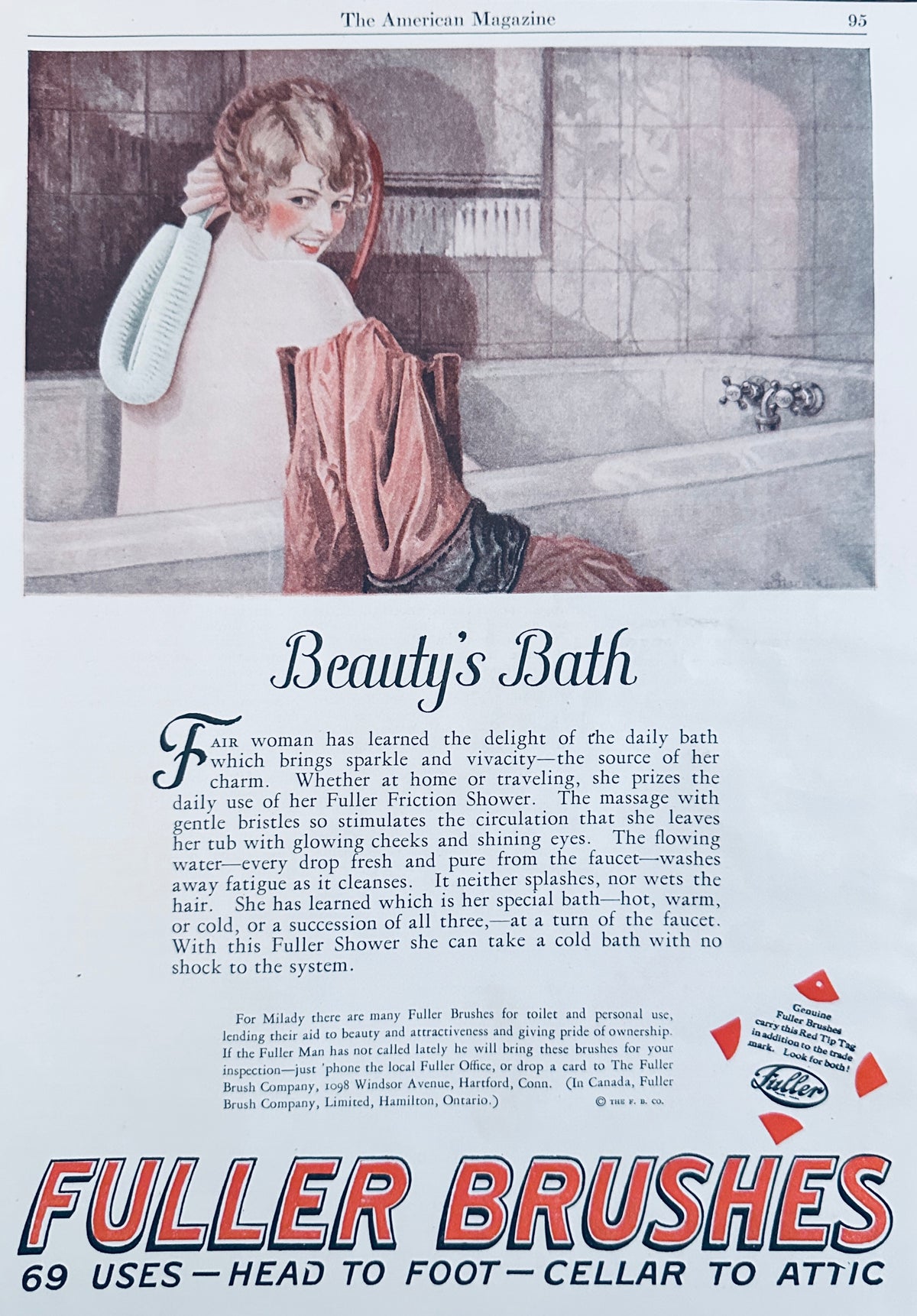 1924 Fuller Brushes - Beauty's Bath Ad #N1614