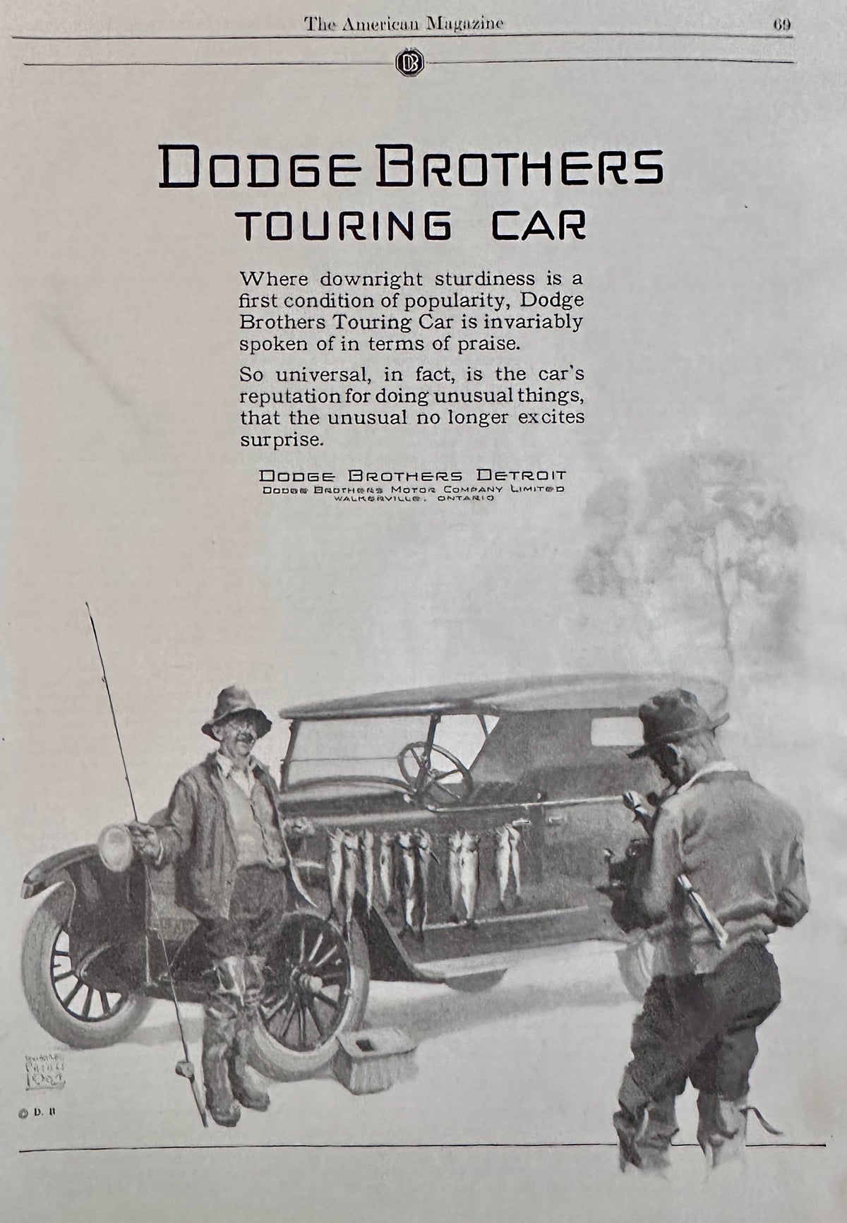 1924 Dodge Brothers Touring Car on a Fishing Trip Ad #N1619