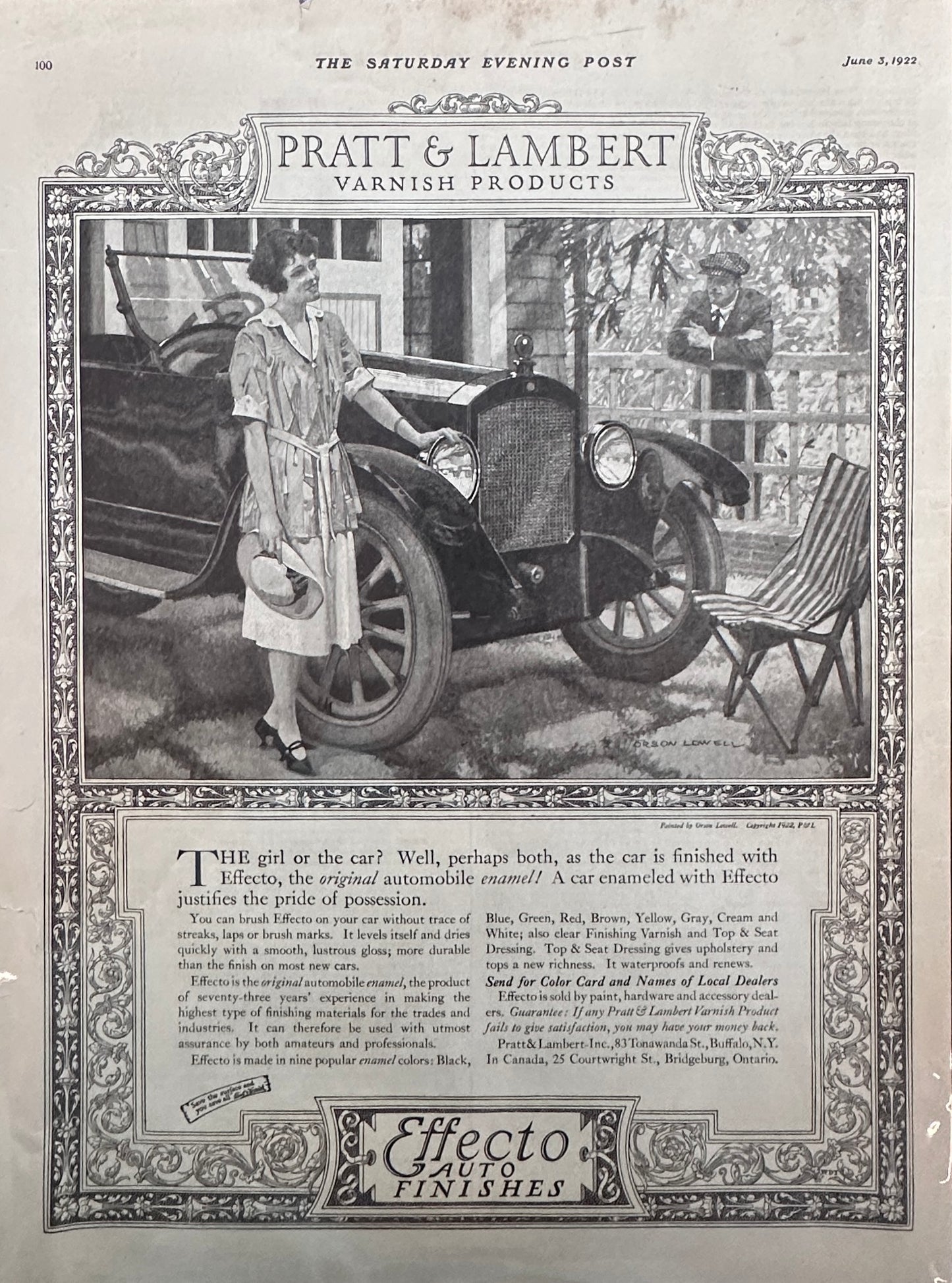 1922 Pratt & Lambert Effecto Auto Finish & Icy-Hot Thermos Vintage Ads #584