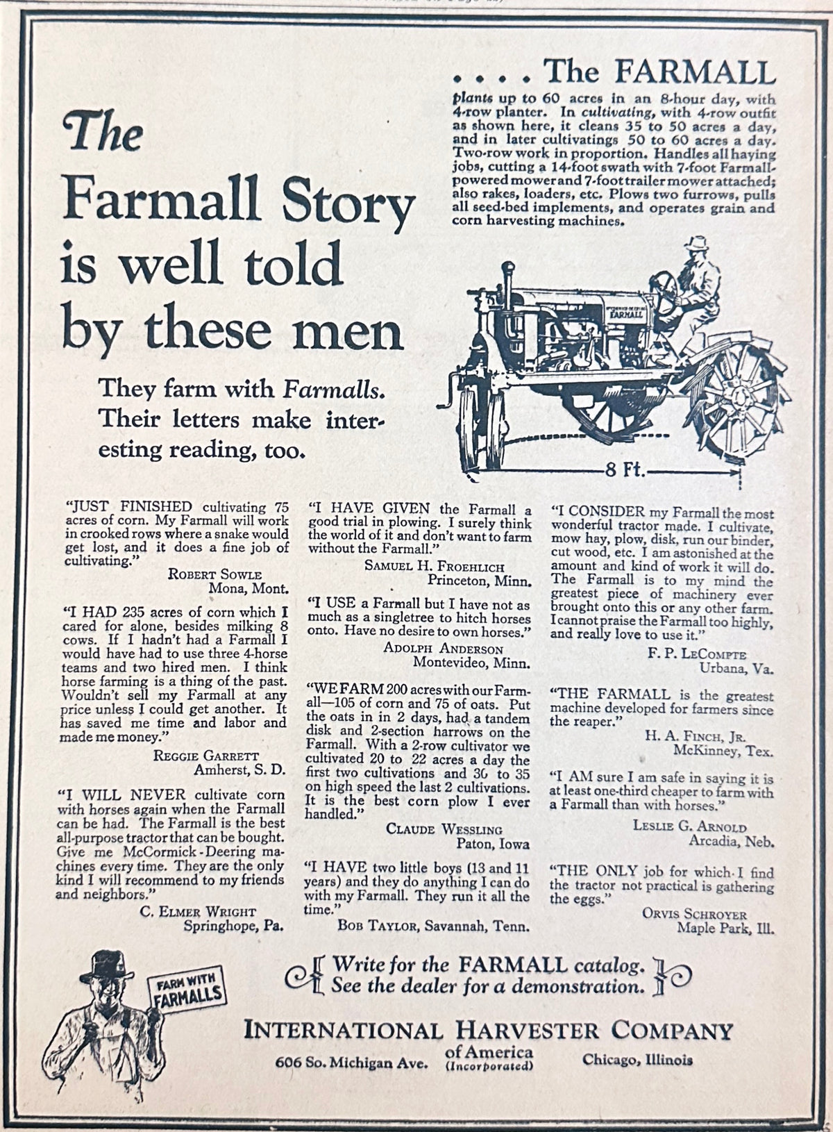 1929 The Farmall Story Is Well Told McCormick-Deering Ad #2443