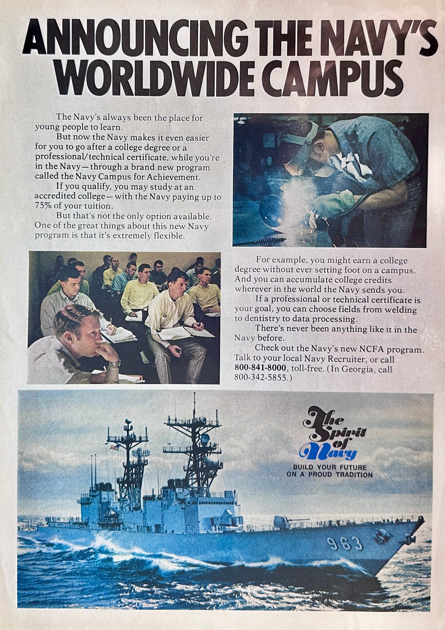 1975 Navy World Wide Campus & IBM Word Processing Typewriter Ads N732