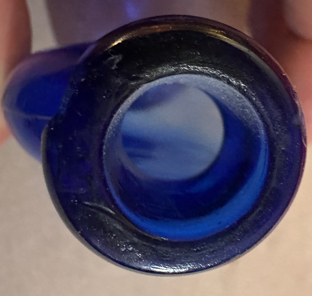 1888-1894 Cobalt Blue Pocket Pill Flask Brunswick Pharmaceutical Co CS562026