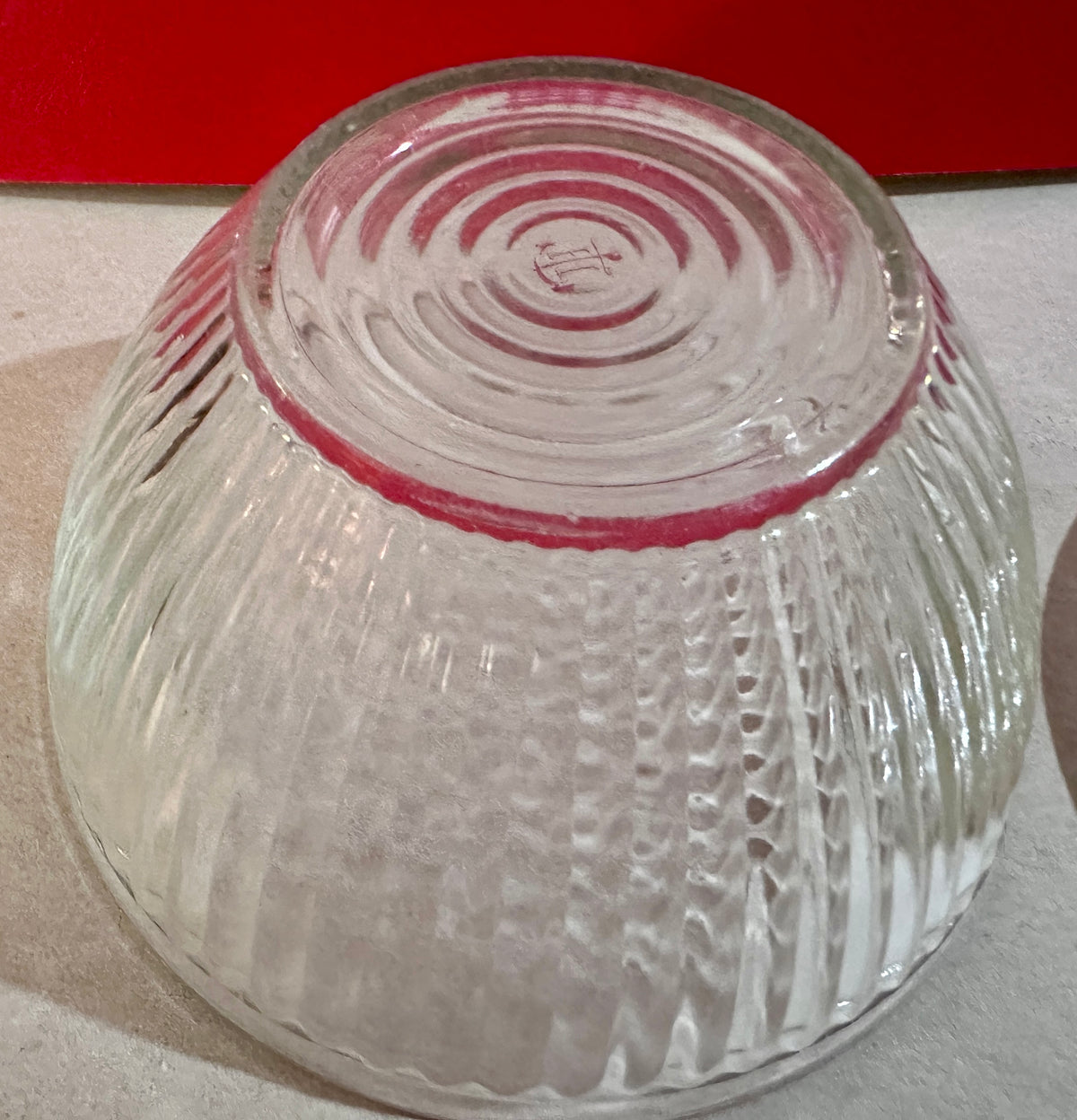 1936 - 1940's Clear Queen Mary Anchor Hocking Refrigerator Bowl CS602026