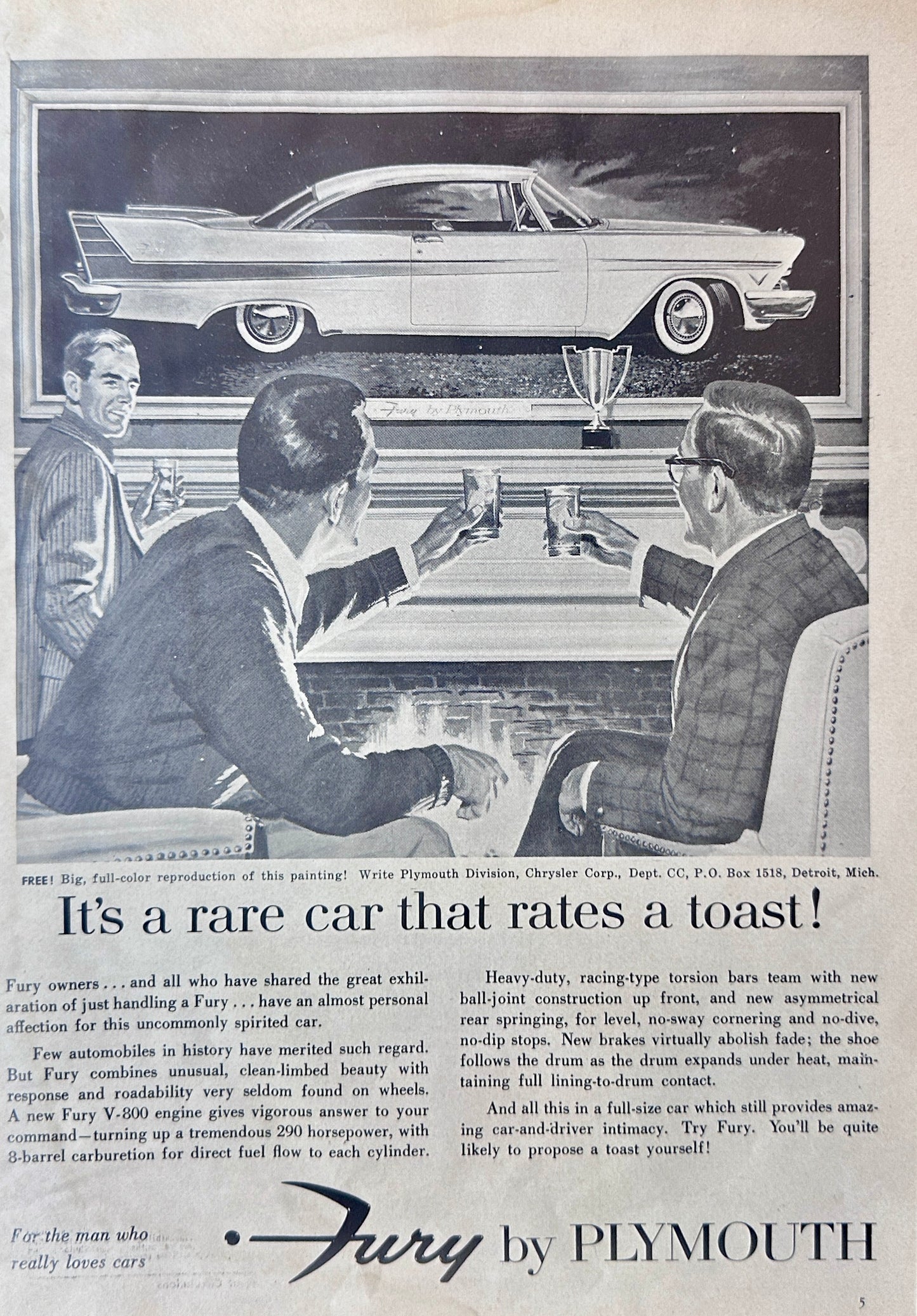 1957 Plymouth Fury Magazine Ad #A315