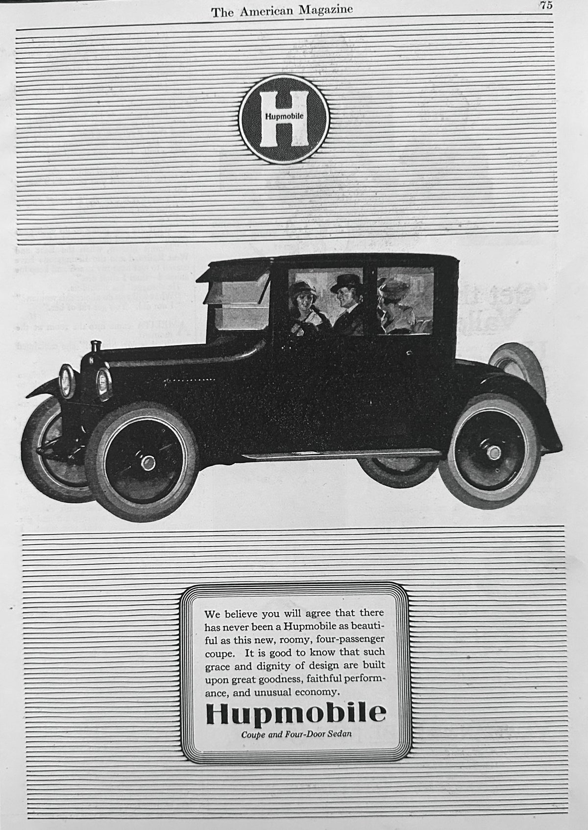 1923 Hupmobile - Standard Built, Four-Passenger Coupe Ad #N1647