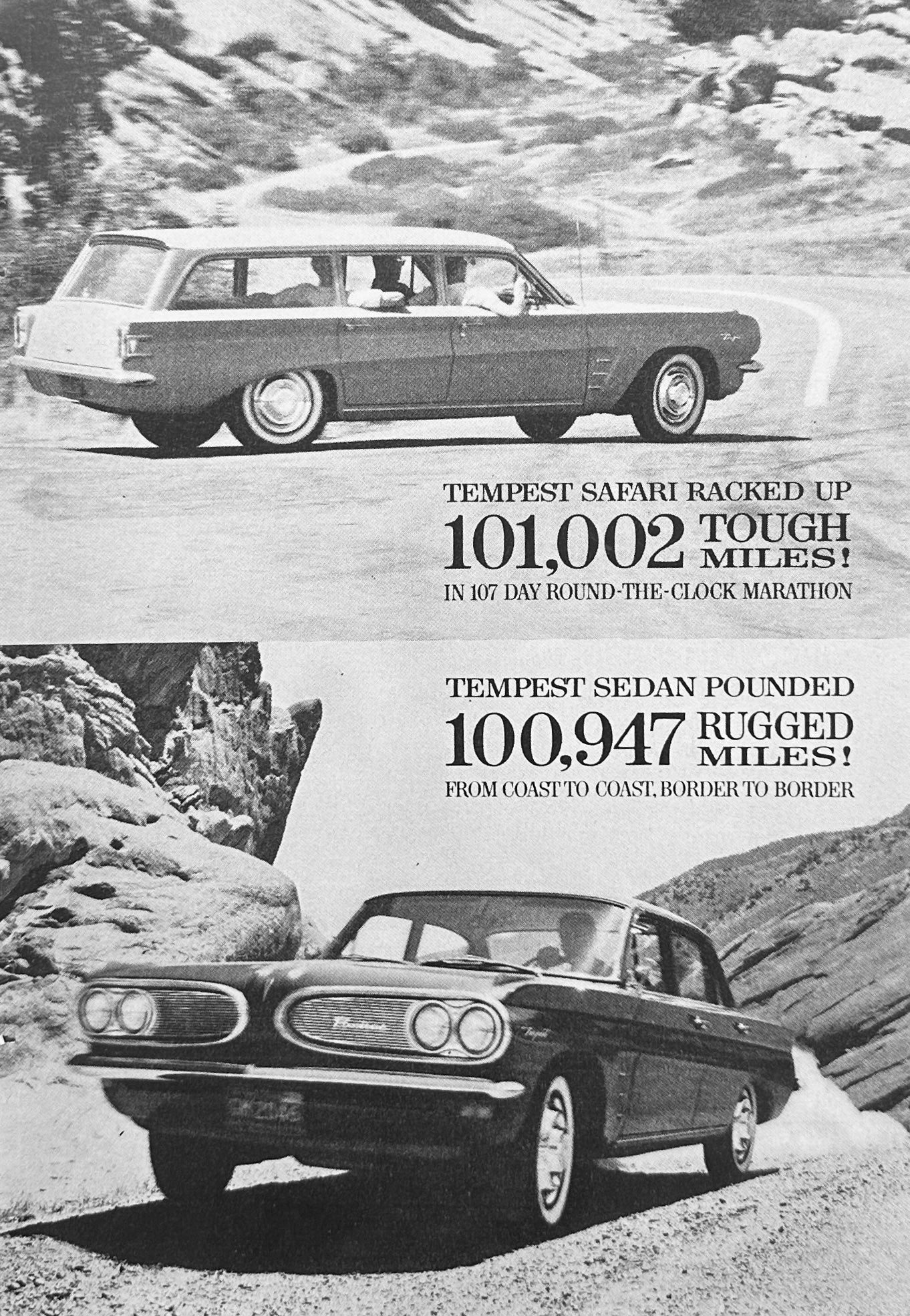 1961 Pontiac Tempest Safari and Sedan Magazine Ad #A219