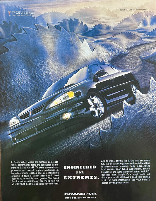 2001 Pontiac Grand Am GT Magazine Ad #A302