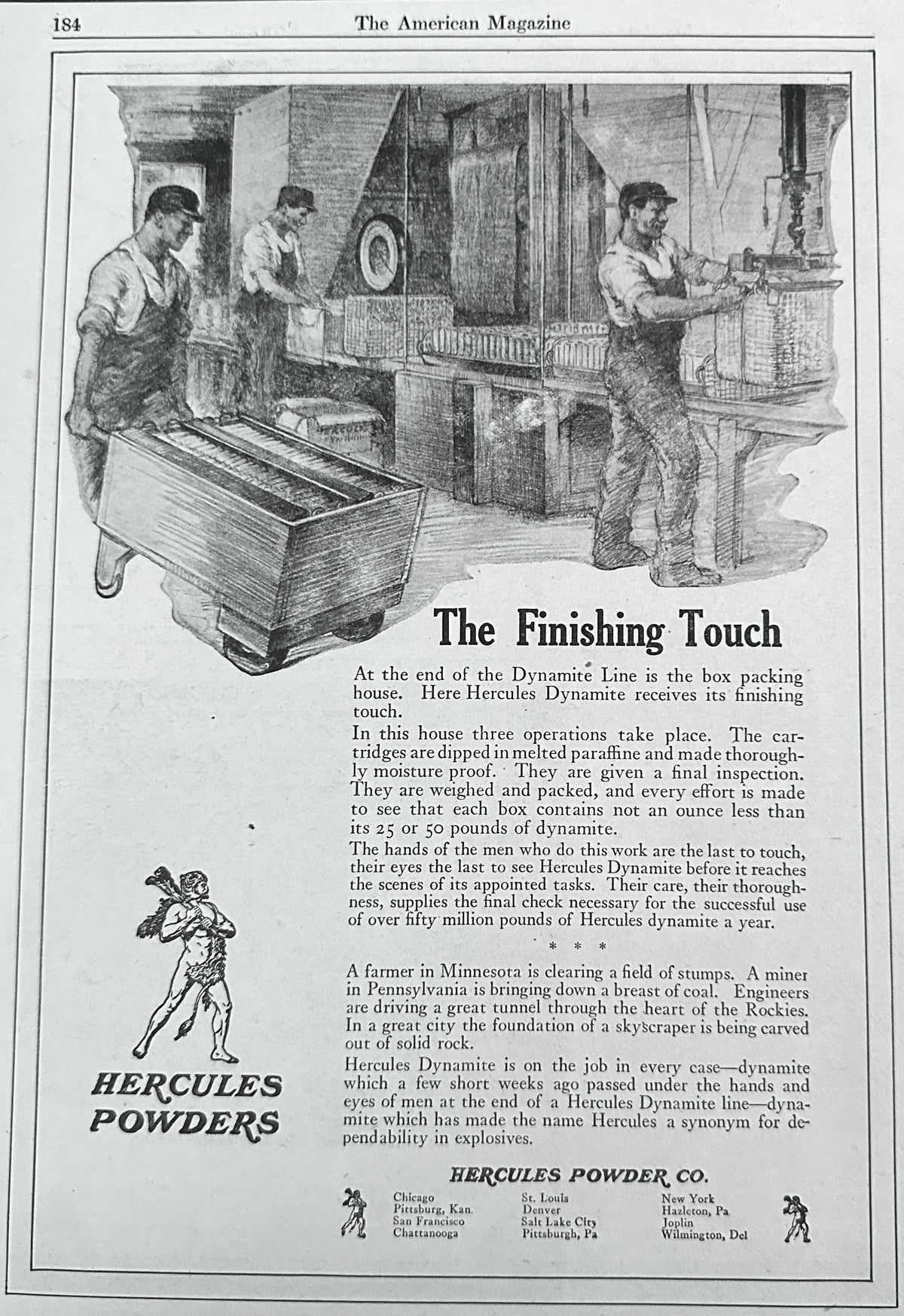 1923 Dual Sided Product Ads Fairbanks-Morse & Hercules Powder, Co. Ad #N1662