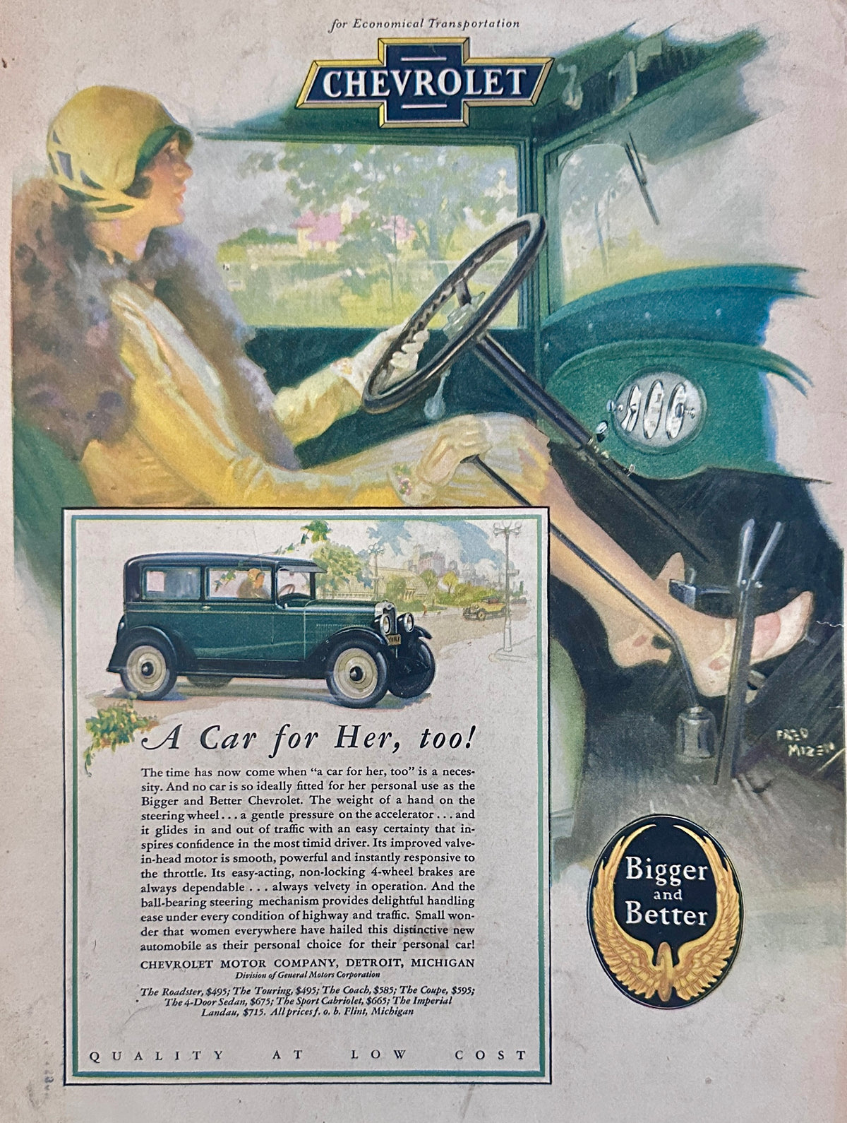 1928 Chevrolet A Car for Her TOO! Ad #2461