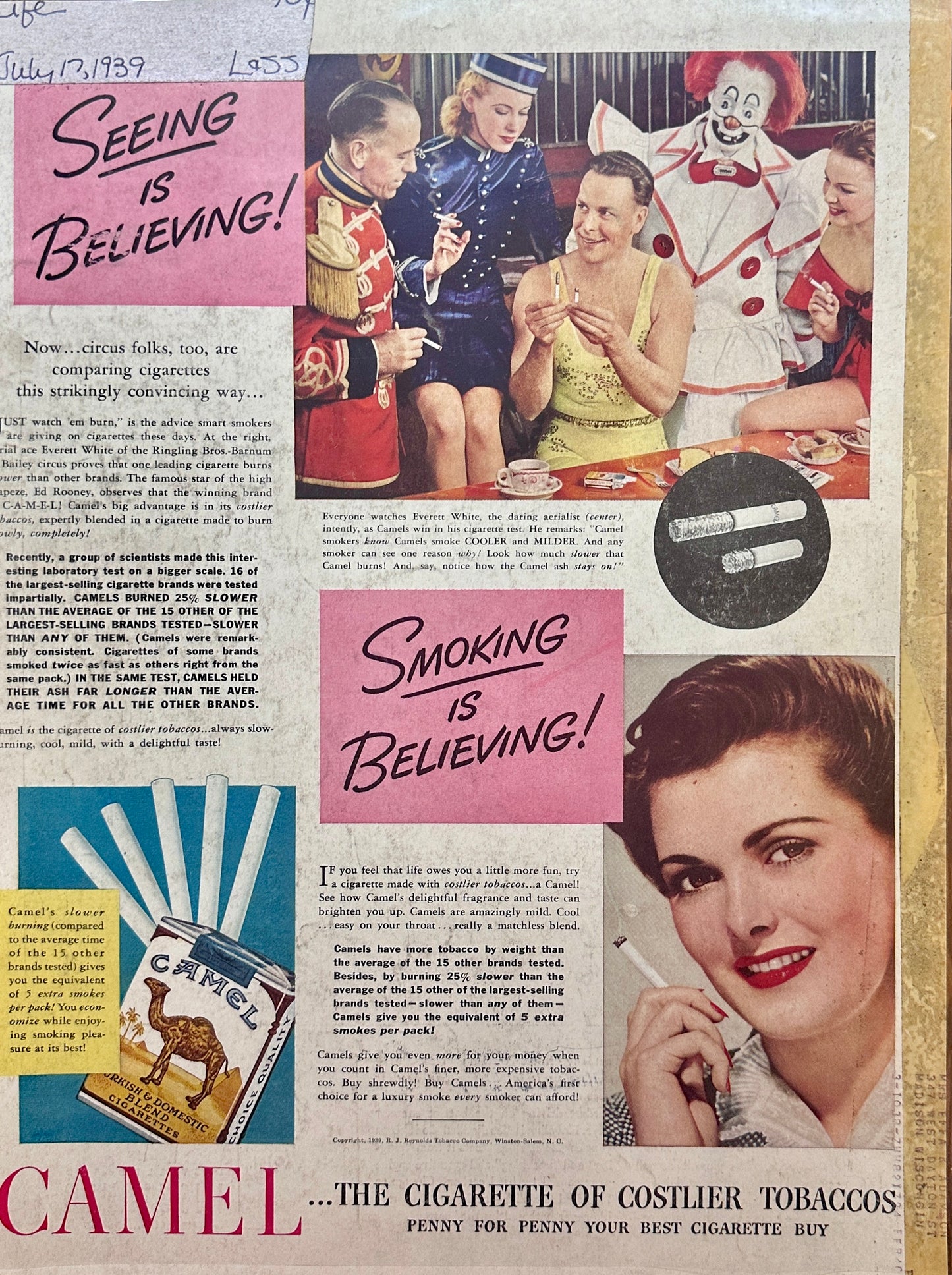 1939 Texaco - Havoline Motor Oil & Camel Cigarettes #1728