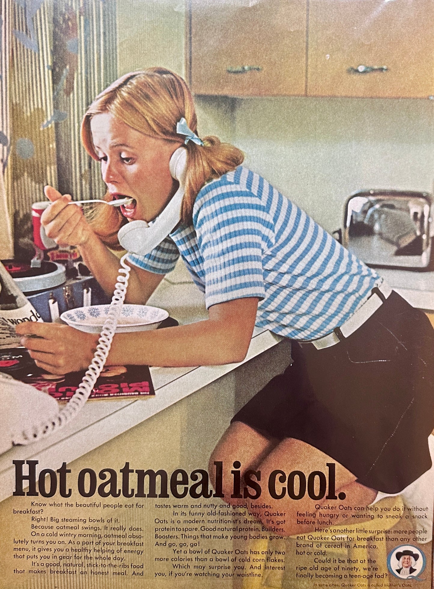 1966 Sheaffer Stylist Pen Set & Qualer Oatmeal is Cool Vintage Ads #622