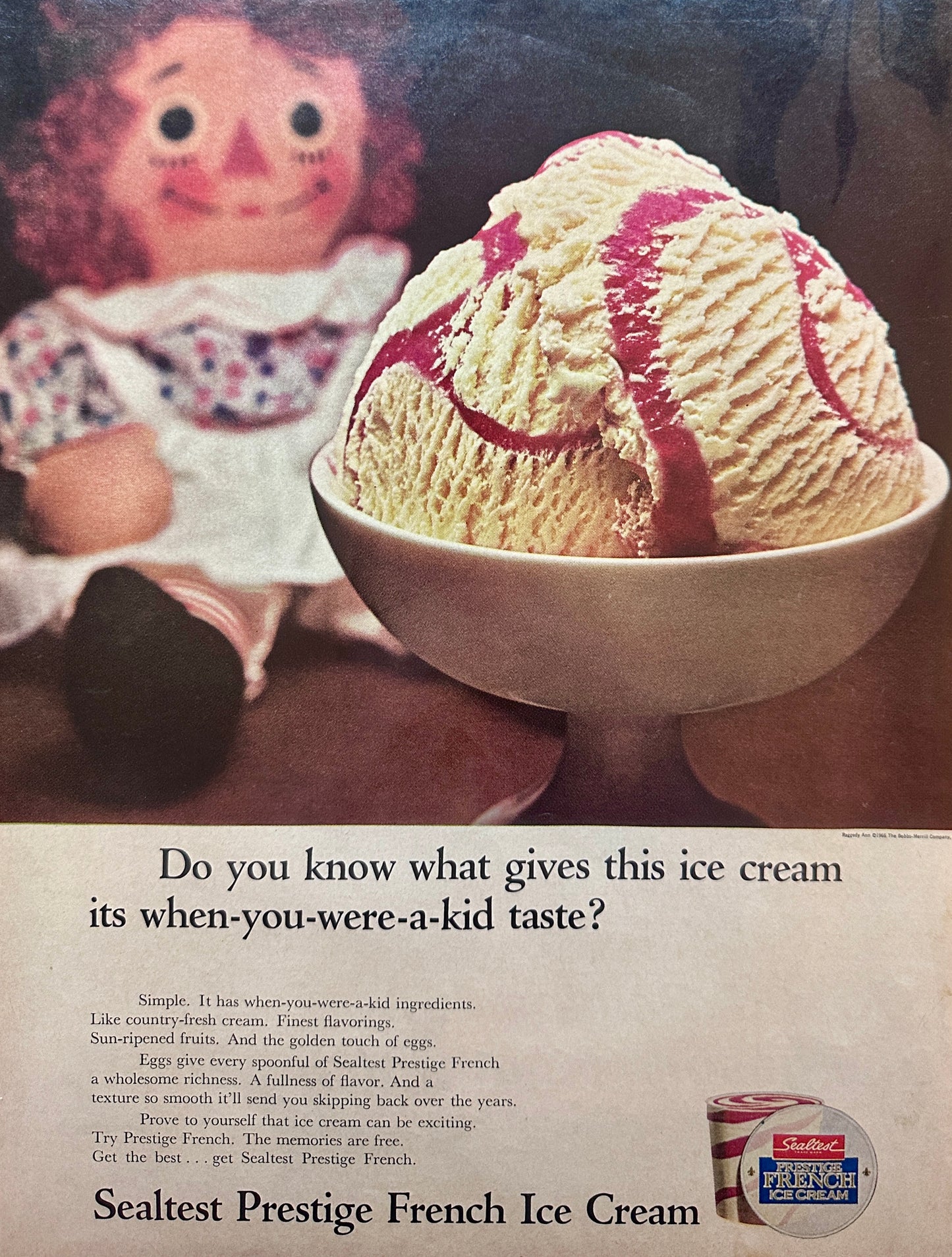 1966 Phillips 66 Gasoline & Sealest Prestige French Ice Cream Ads #1728