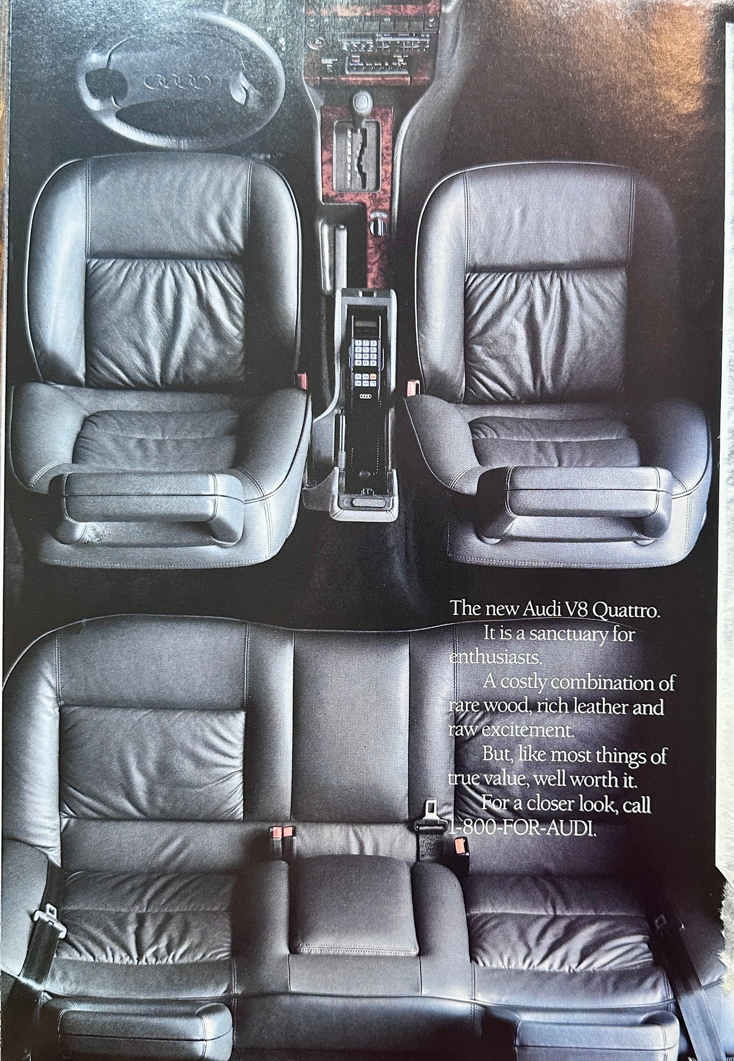 1989 Audi 4-Fold Brochure Vintage Ad - Quattro Revolution A22