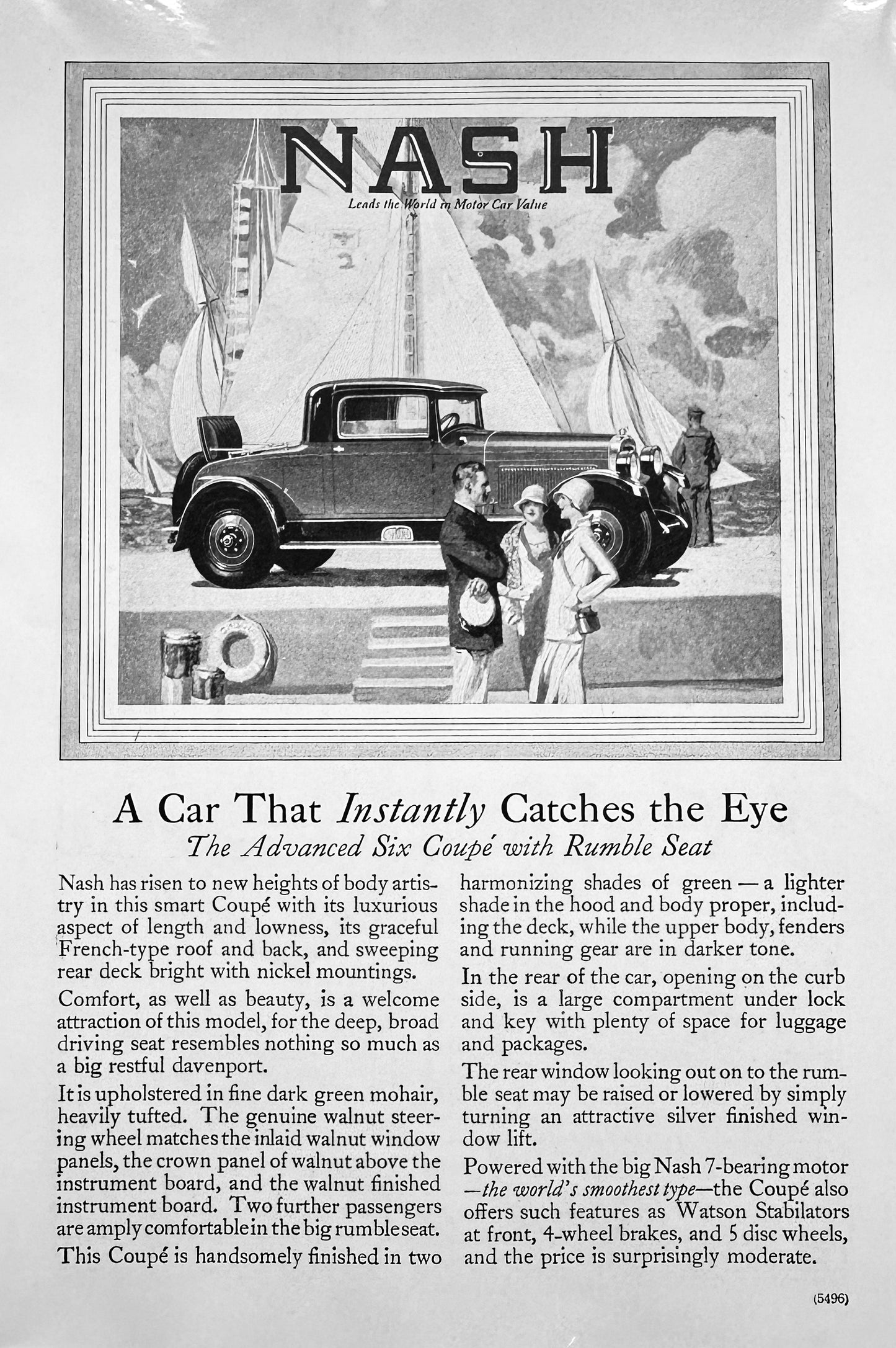 1927 - 1928 Lot of (4) Vintage Nash Automobile Ads #A176-1-2-3-4