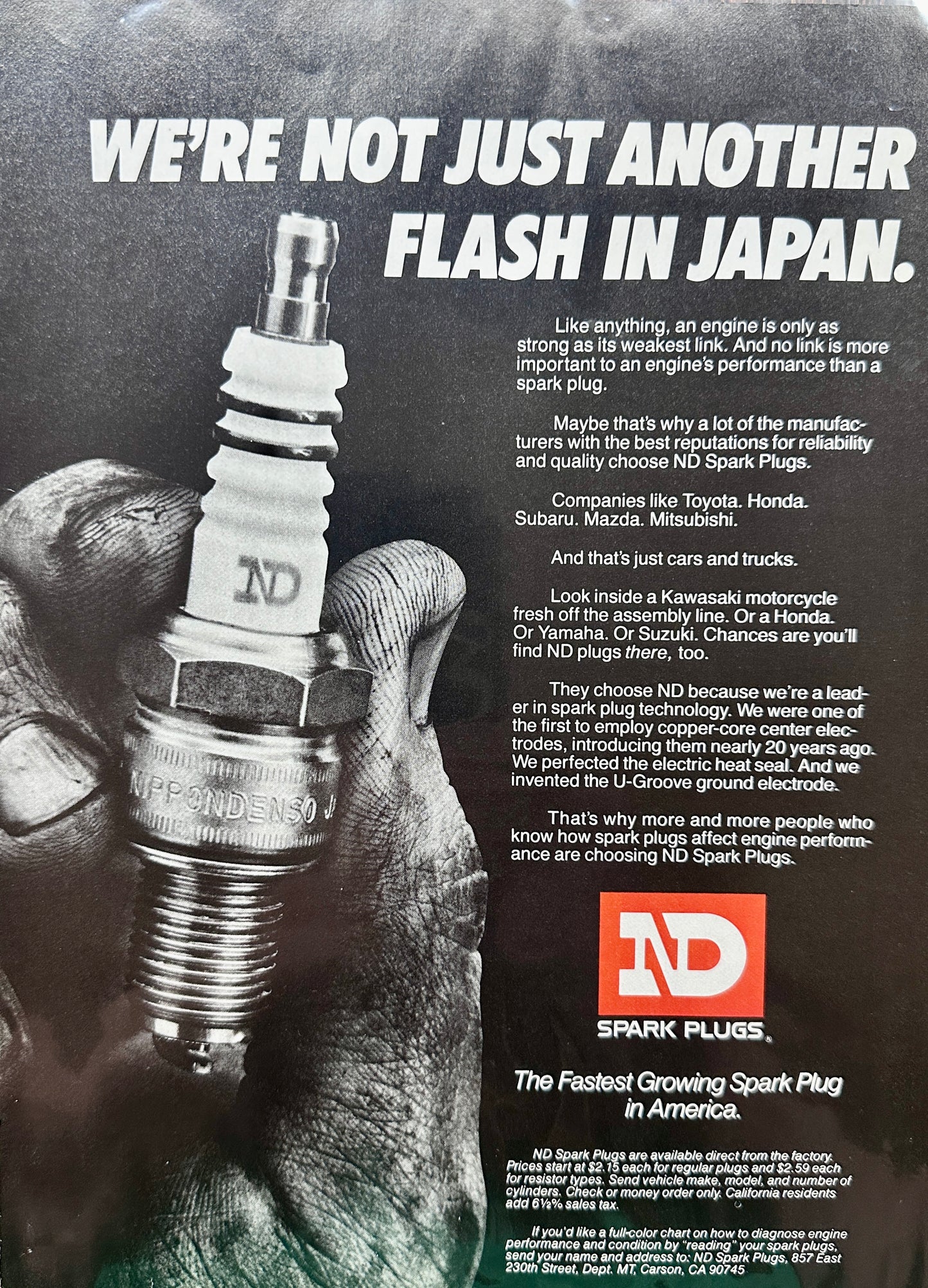 1983 ND Spark Plugs - Used in All Major Japanese Brands Of Cars & Bikes N726