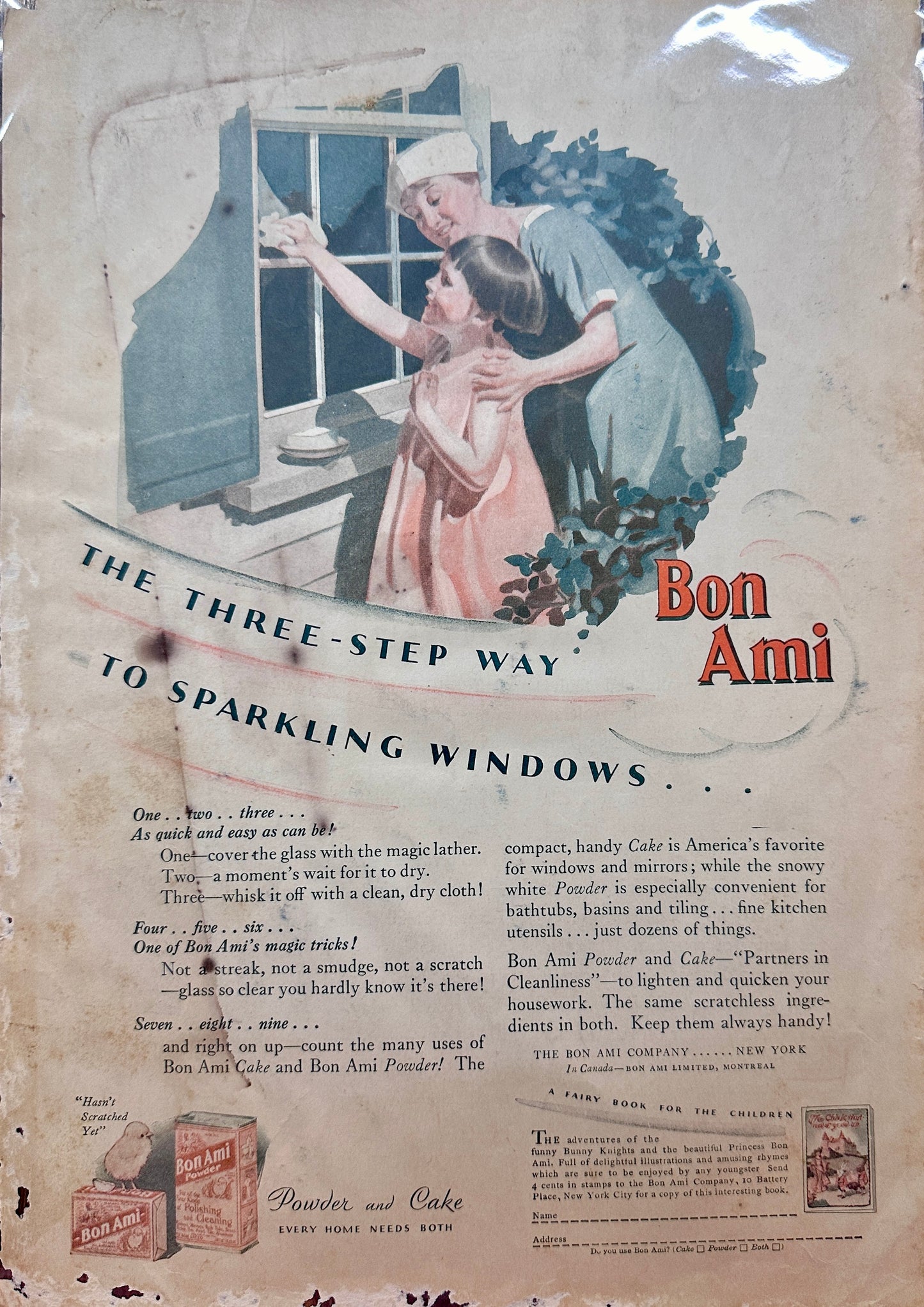 1929 Texaco Golden Motor Oil & Bon Ami Cleaner Vintage Ads