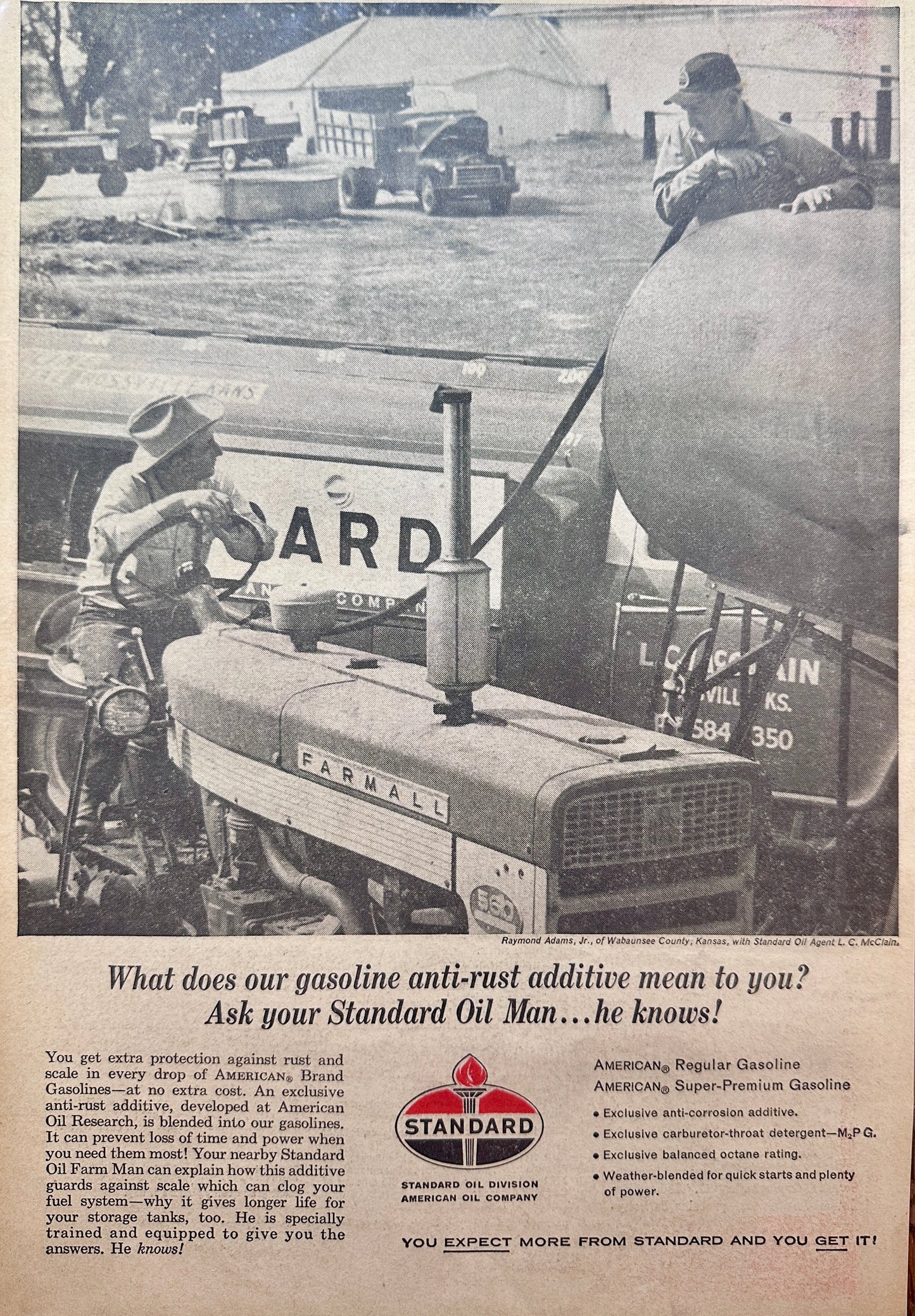 1962 Standard Oil Farm Deliveries with Farmall 560 Tractor - Vintage Ad #807-2