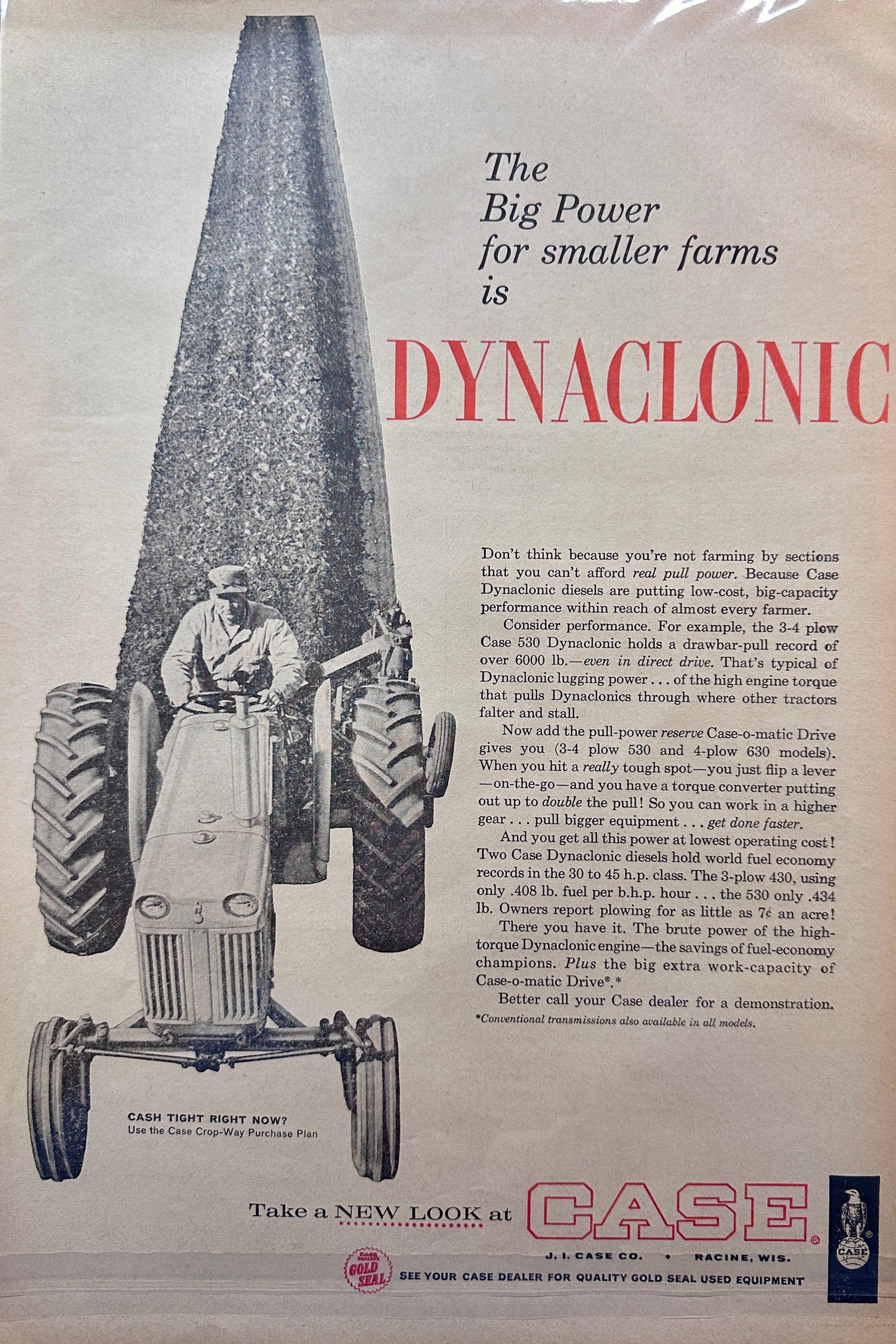 1962 Case 530 Dynaclonic High Torque Tractor - Vintage Ad #5084-2