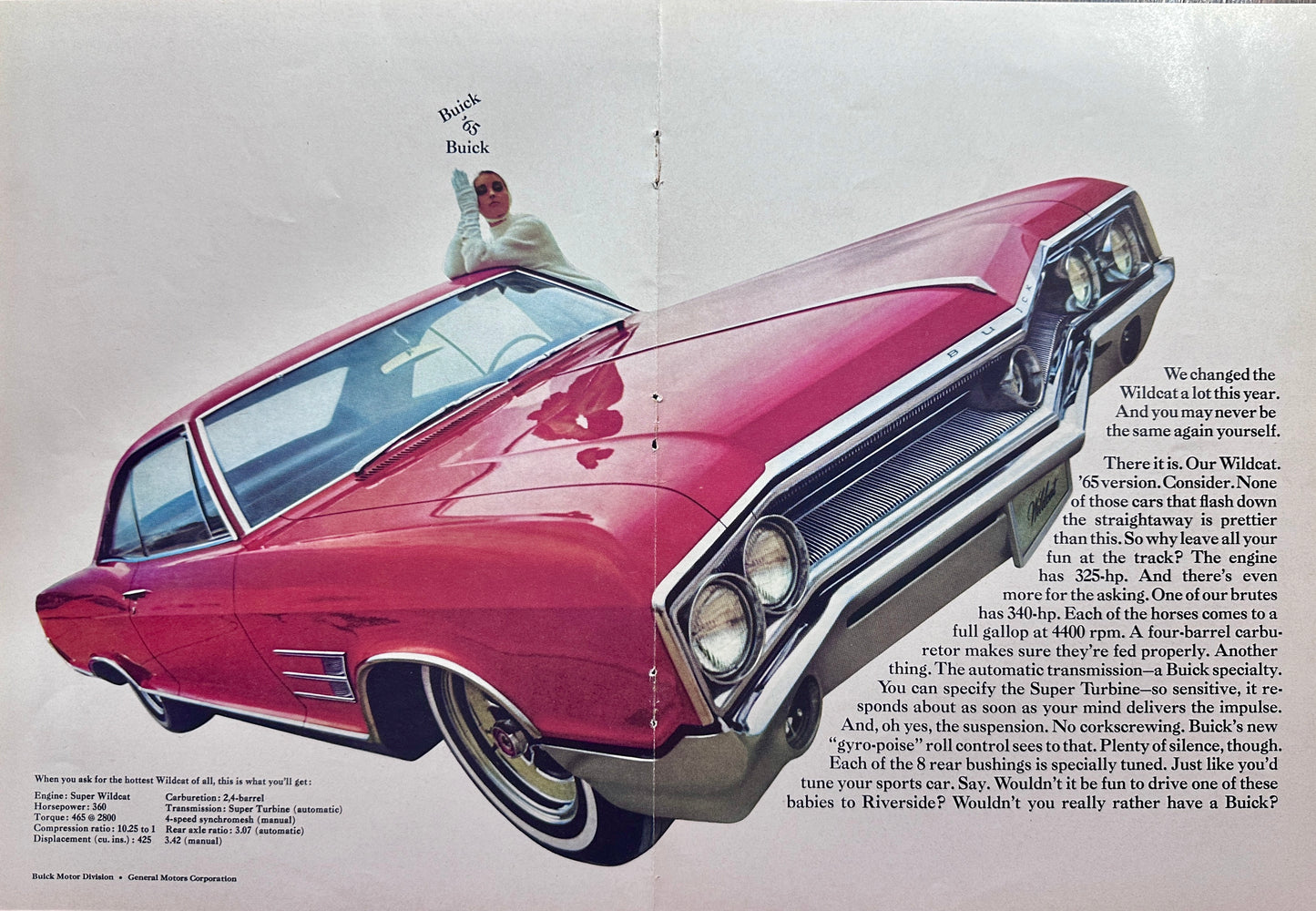 1964 - Buick Wildcat for 1965 Centerfold Ad A91