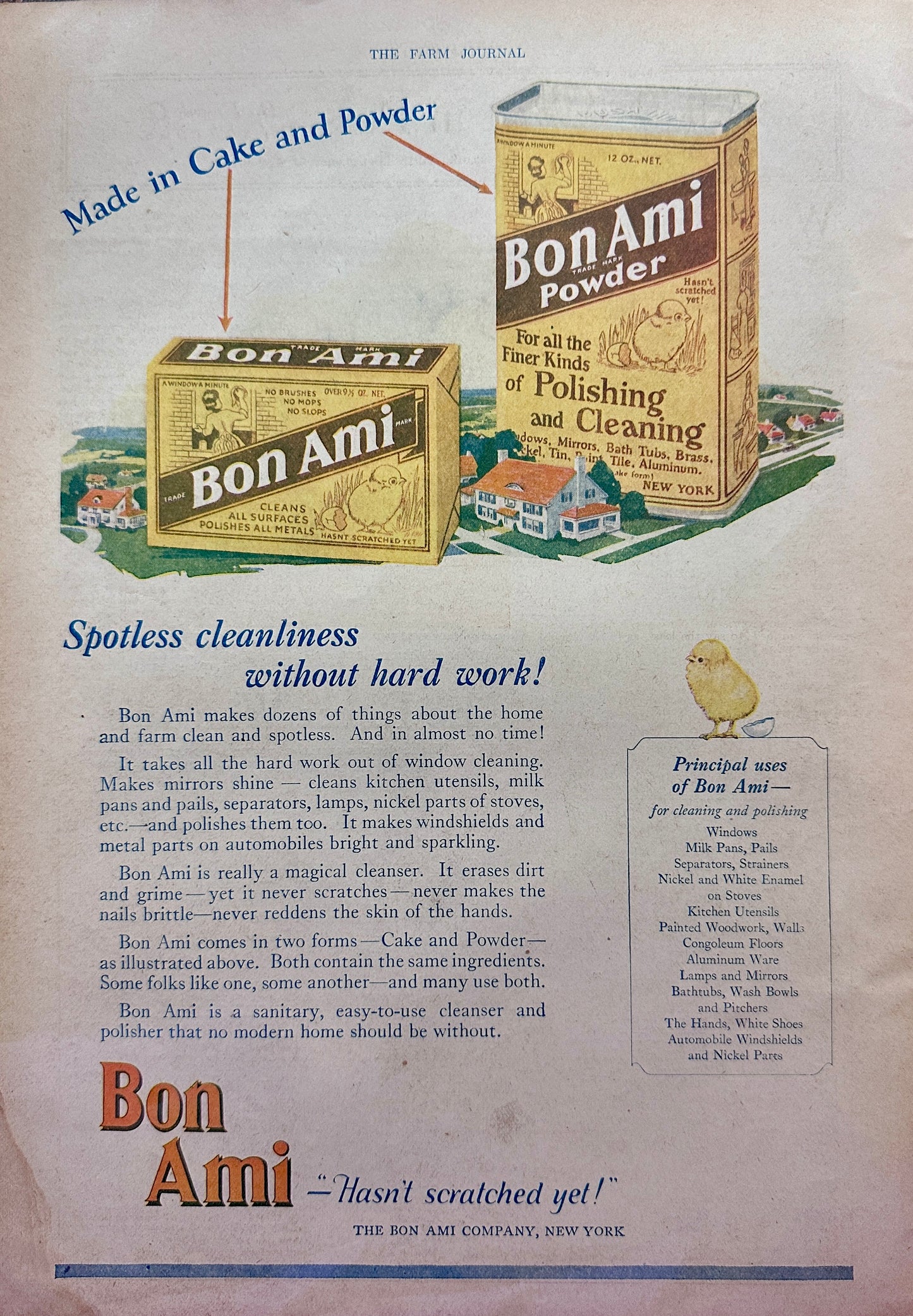 1925 Bon Ami Household Cleaner & Goodrich Tire Vintage Ads