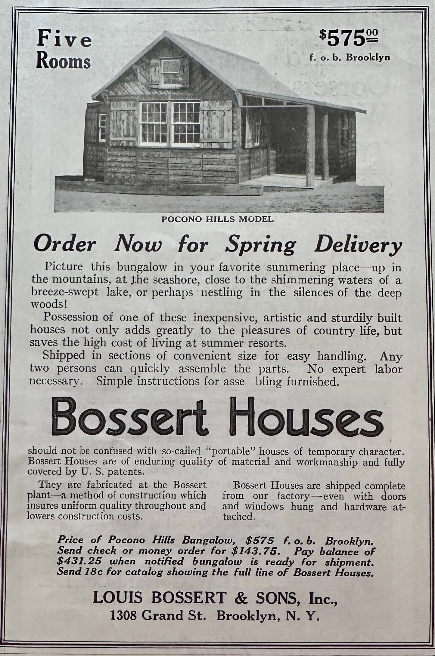 1919 Bossert Houses - Pre-Fab House Made In Brooklyn New York