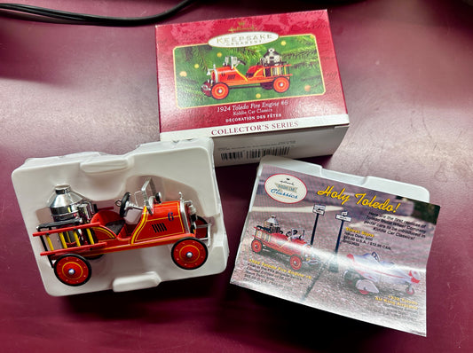 2000 Hallmark Keepsake Ornament - Kiddie Car Classics # 7 1924 Toledo Fire Engine
