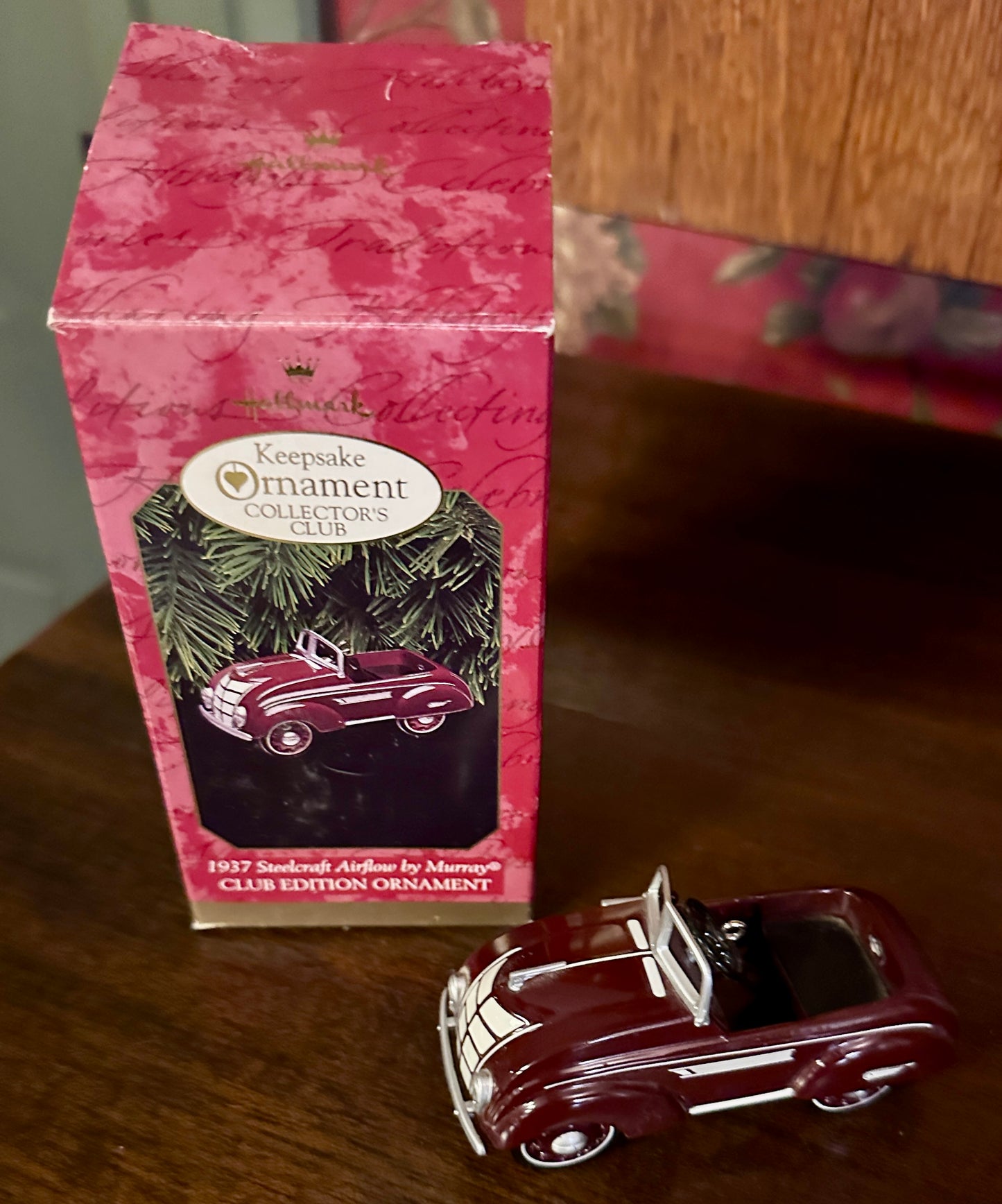 1997 Hallmark Club Edition Keepsake Ornament - Steelcraft Airflow Pedal Car