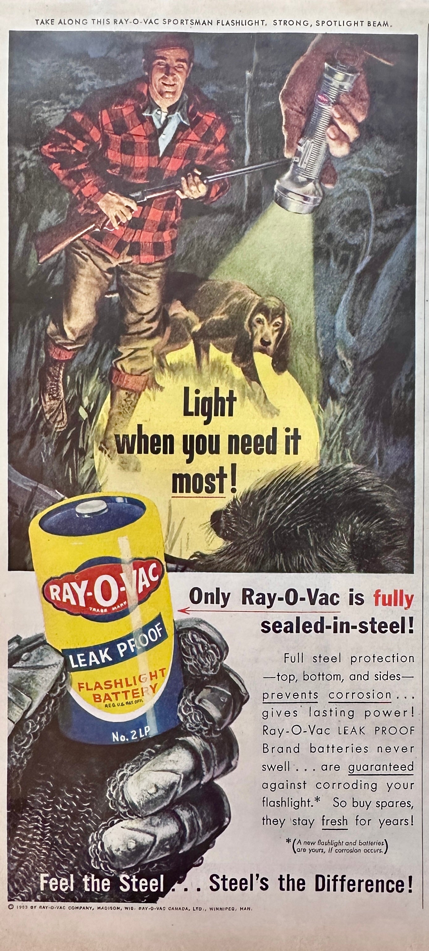 1953 International Trucks & Ray-O-Vac Flashlight Batteries Vintage Ads
