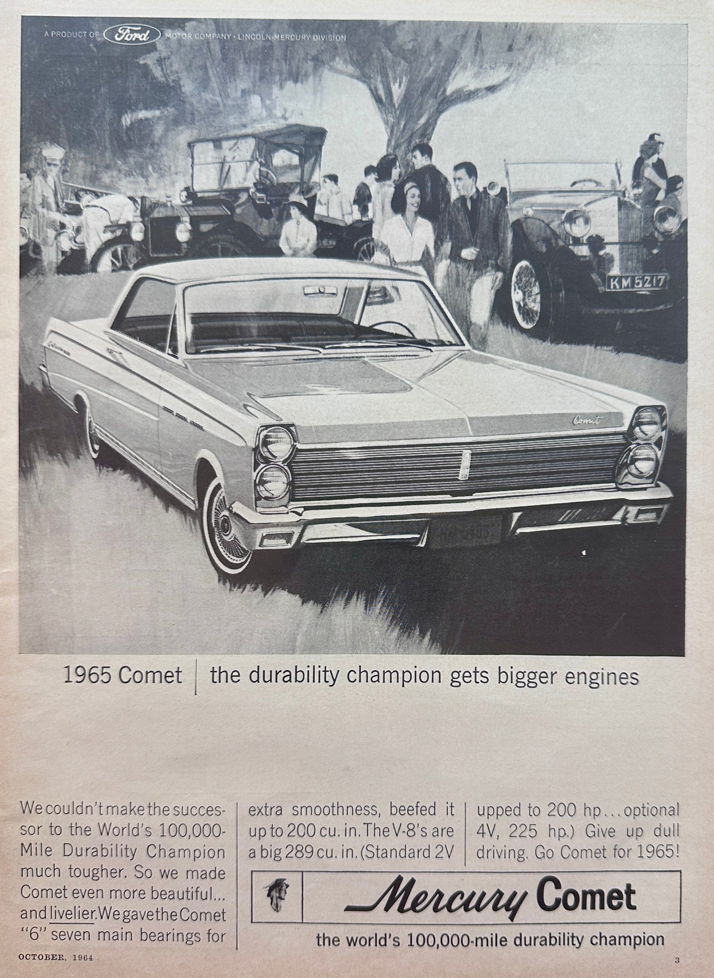 1965 Mercury Comet Durability Champion Vintage Ad #A189