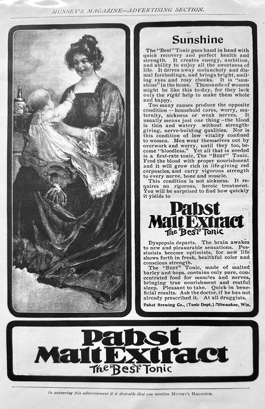 1901 Pabst Malt Extract Vintage Ad N753