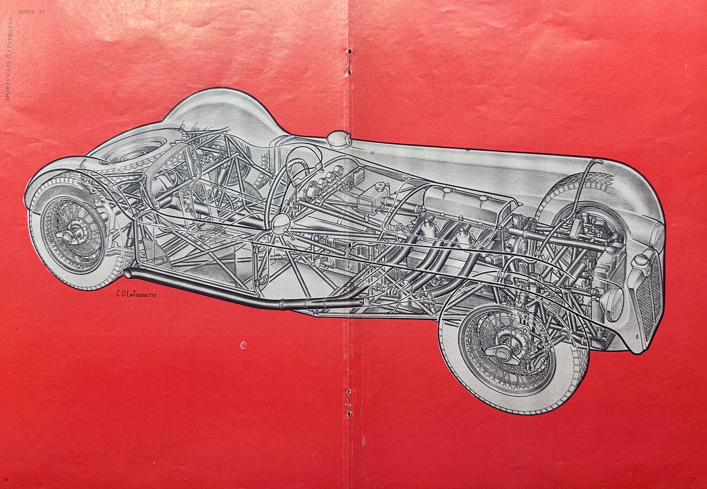 1958 Centerfold Magazine featuring a Cut Away look at the MG Special