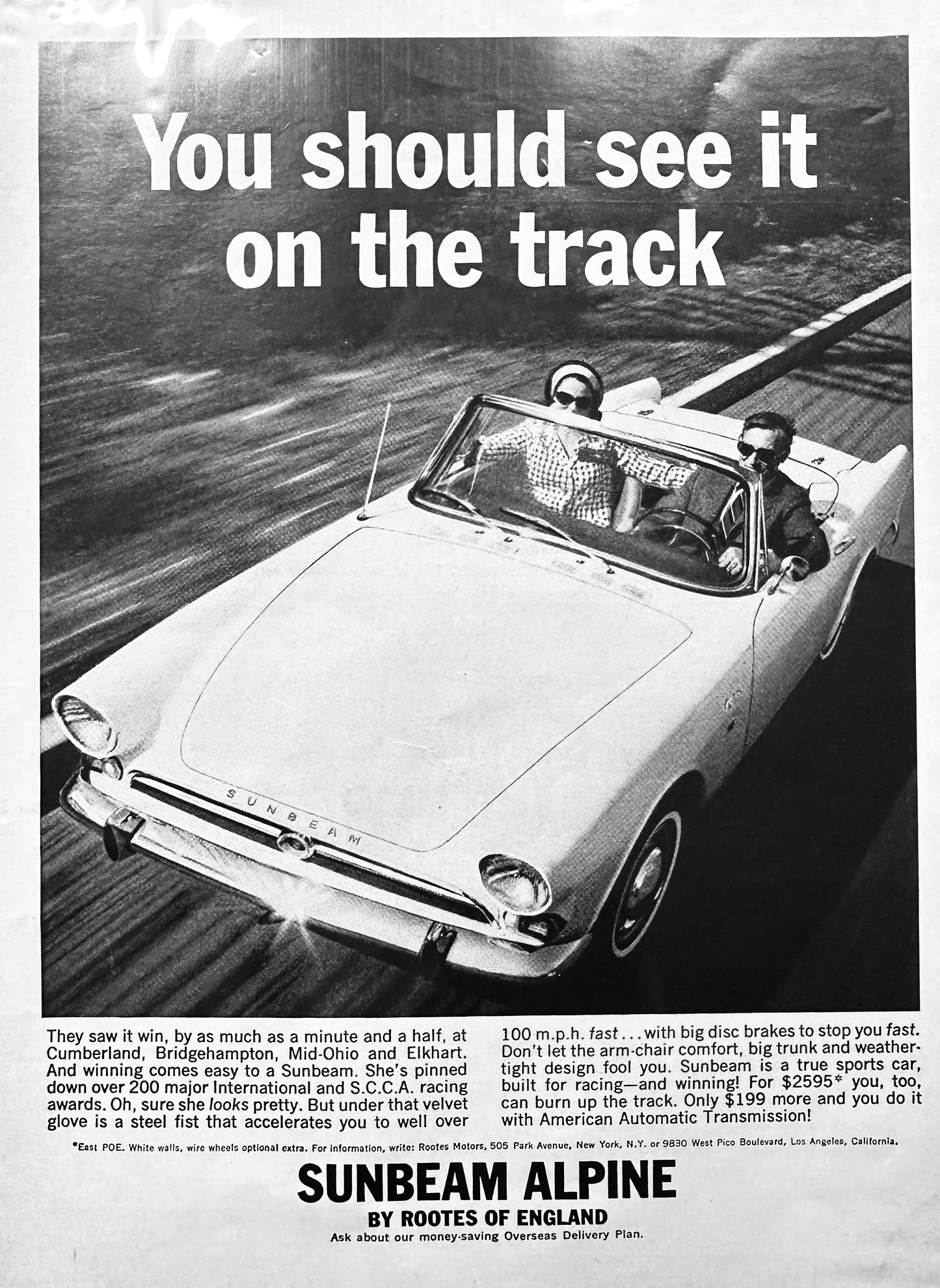 1964 Sunbeam Alpine Vintage Ad #A275