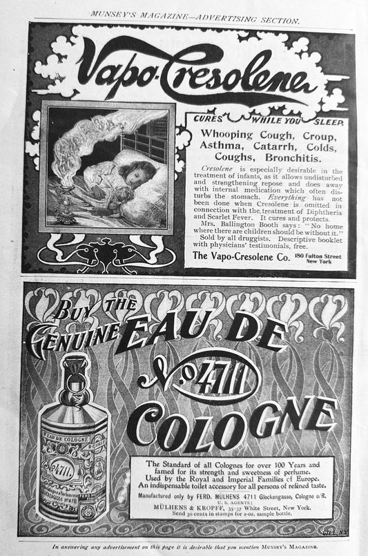 1901 Vapo-Cresolene Burner Vintage Ad N920