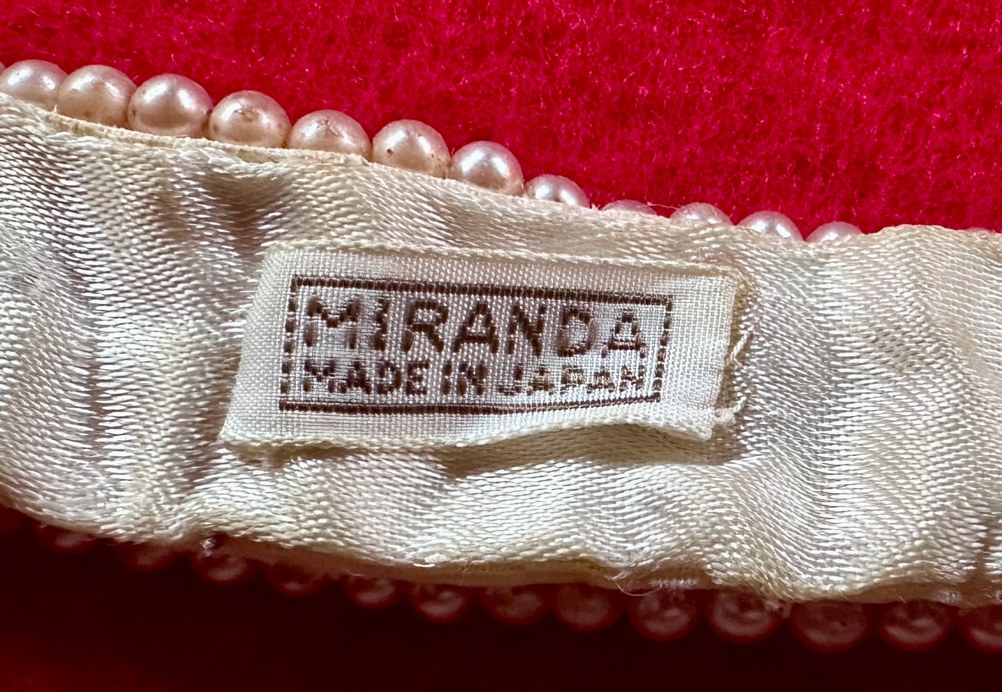 1920's 12" Vintage Pearl Choker Necklace Labeled Miranda Made In Japan