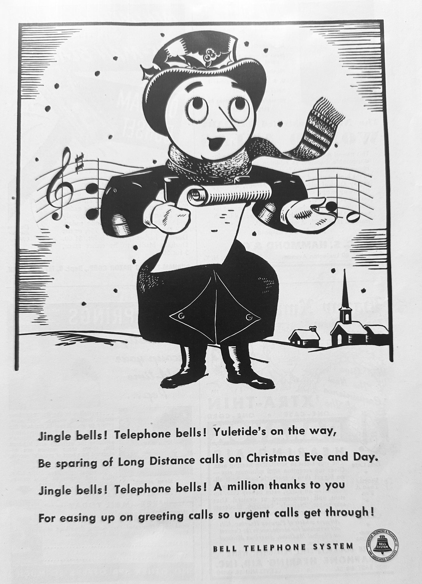 1946 Bell Telephone System - Requesting Limited Long Distance Calls this Holiday